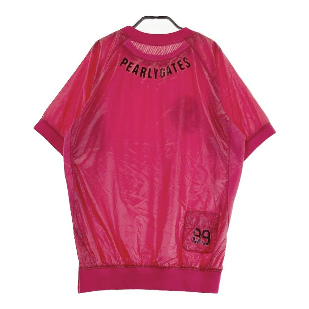 サイズ 4 PEARLY GATES パーリーゲイツ ナイロン 半袖スニードジャック ピンク系 ゴルフウェア メンズ ストスト
