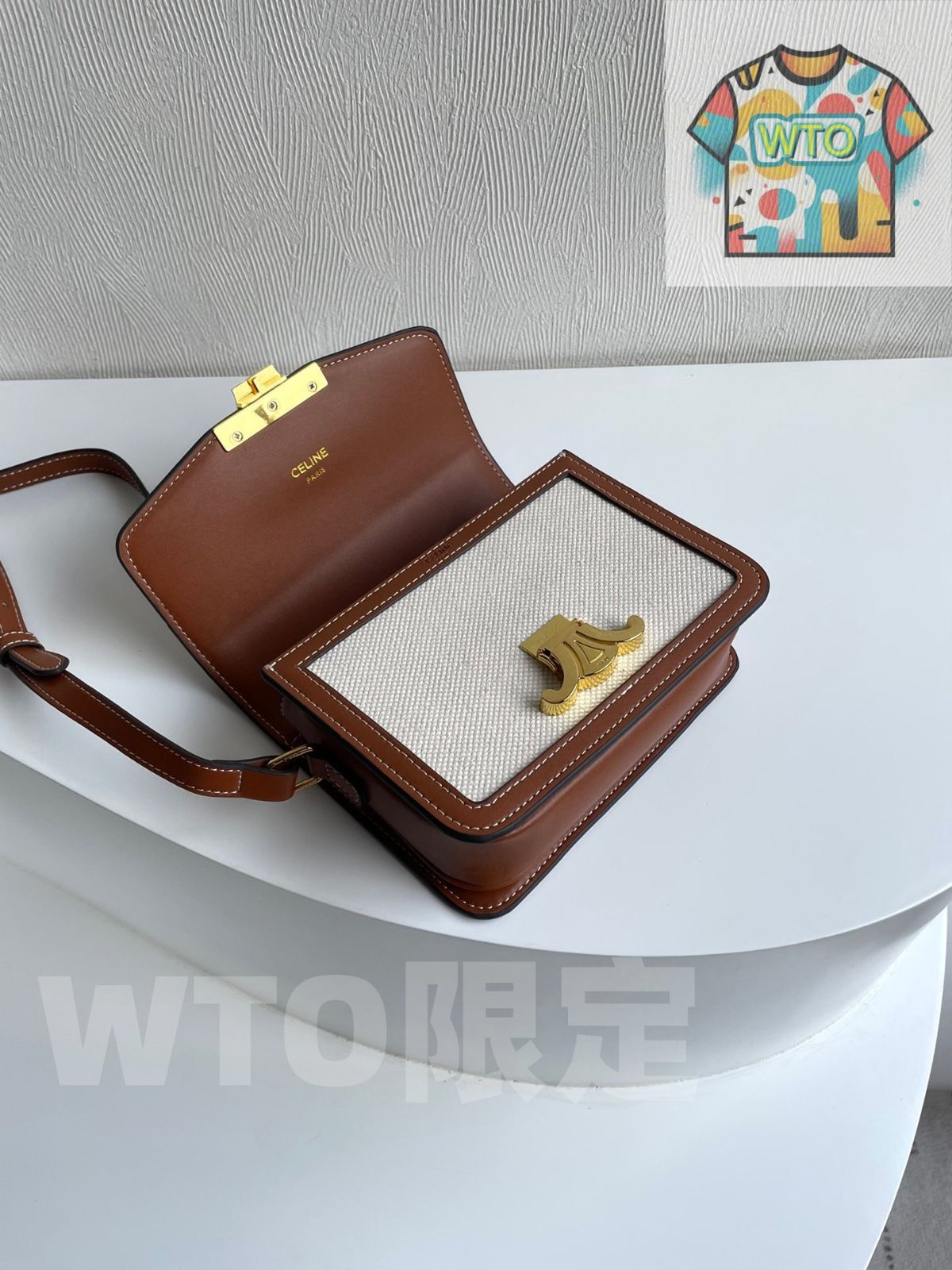  WTO通販 CELINE セリーヌ 紡織カンヴァス × 小牛皮 ショルダーバッグ な価格で在庫あり -WTO輸入-SHA 72 ショルダーバッグ バッグ