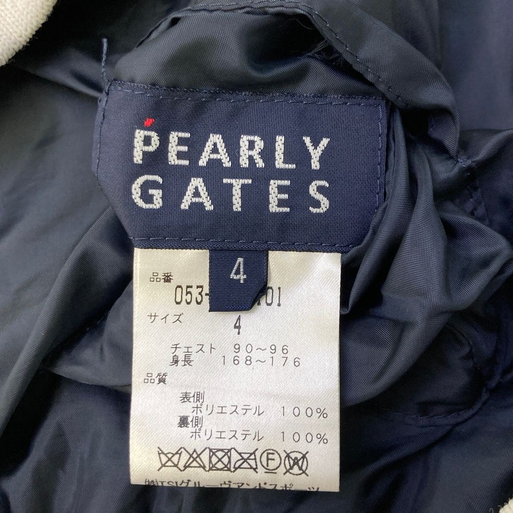 パーリーゲイツ　ベスト　リバーシブル　サイズ4 PEARLY GATES リバーシブルベスト ホワイト/ブラック リバシーブル