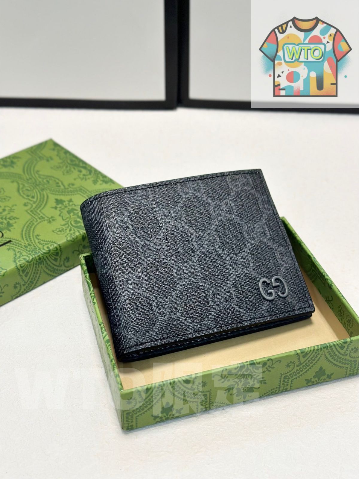 WTO通販 GUCCI コーヒー色 11 x 9 シルクプリント ショートウォレット 価格-WTO輸入-PRO 08