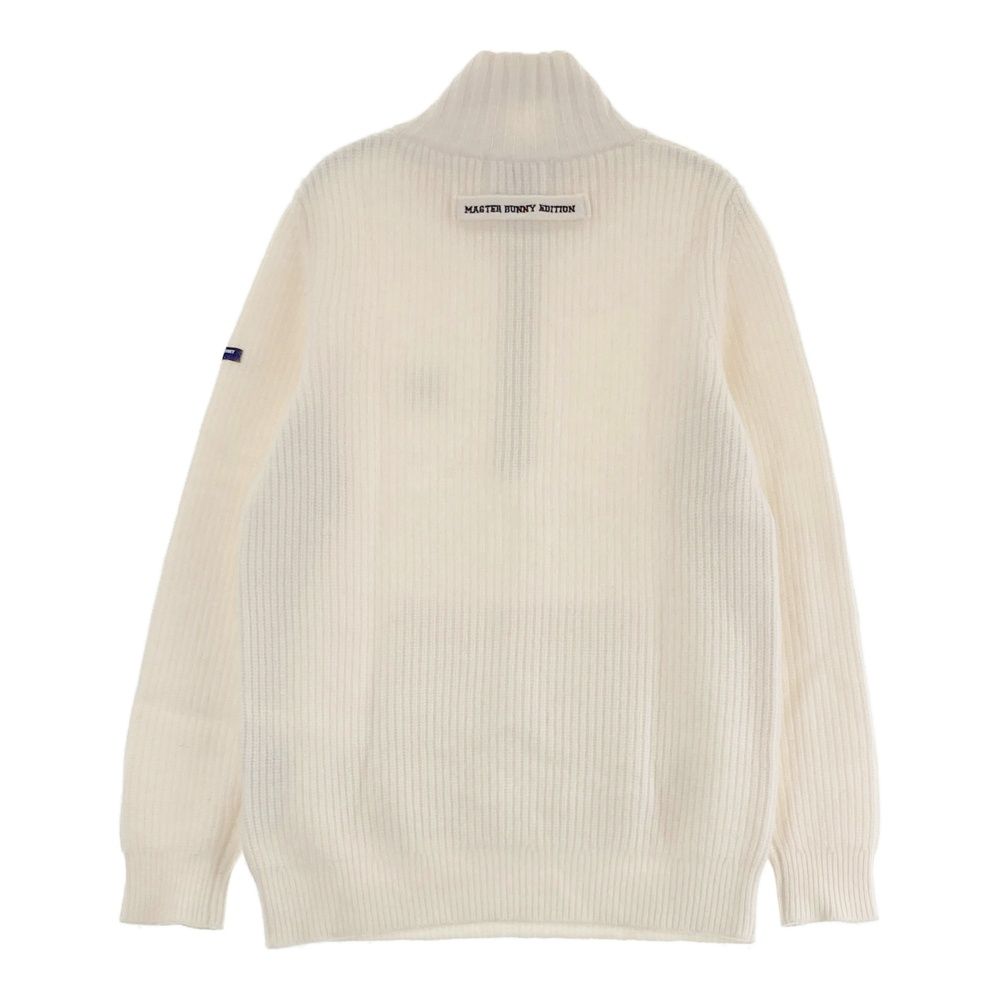 マスターバニーエディション 長袖 ニット セーター 5 ホワイト ロゴ柄