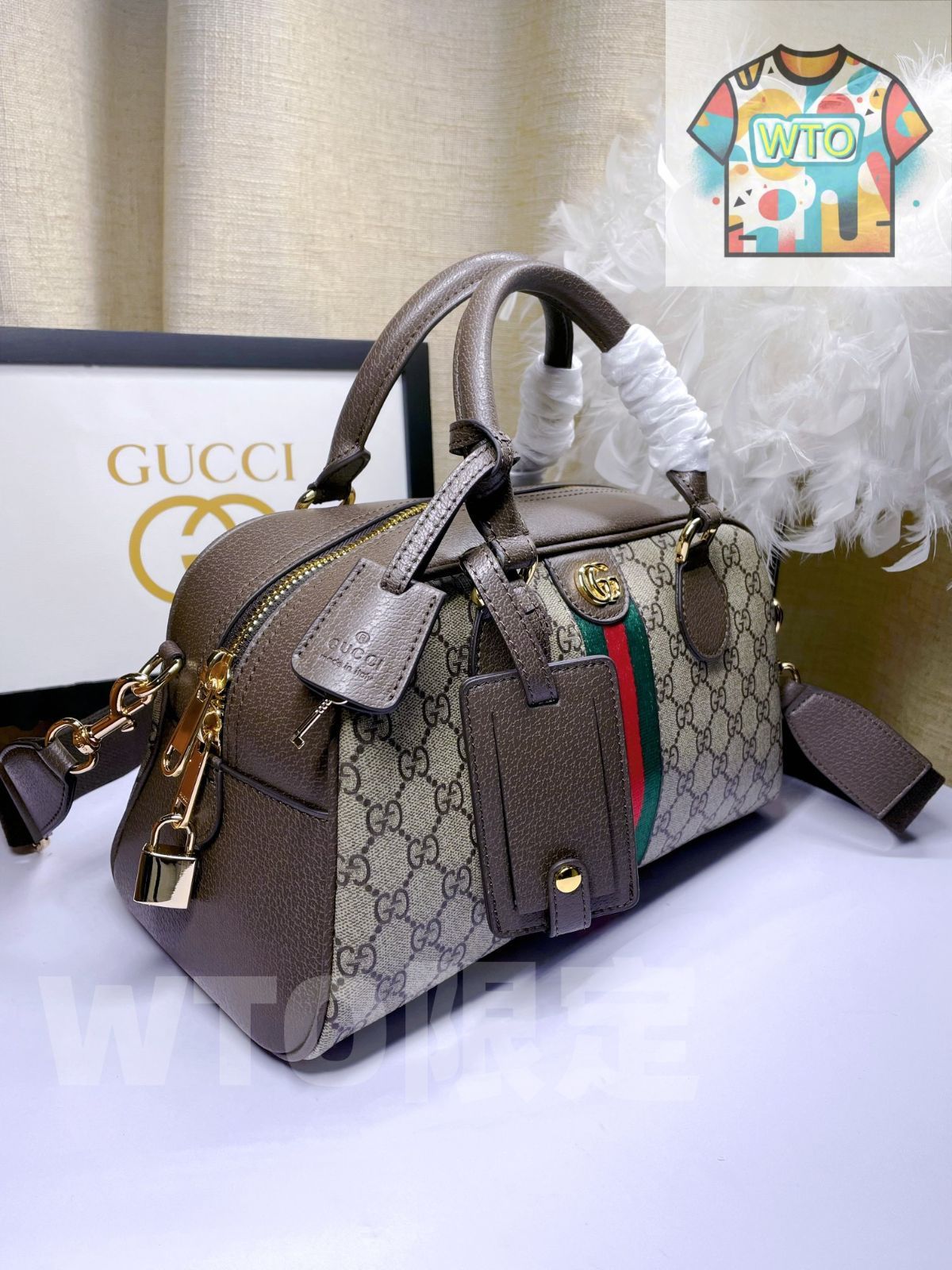 今日 GUCCI オフィディア ミドルサイズ GG ハンドバッグ 724575 価格-WTO輸入1