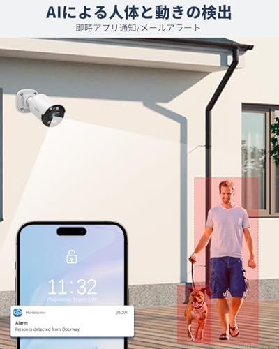 500万画素 122°超広角 防犯カメラ AHD防犯カメラセット 屋外 監視カメラ 録画機セット 防犯カメラセット 4台 6101cc8d