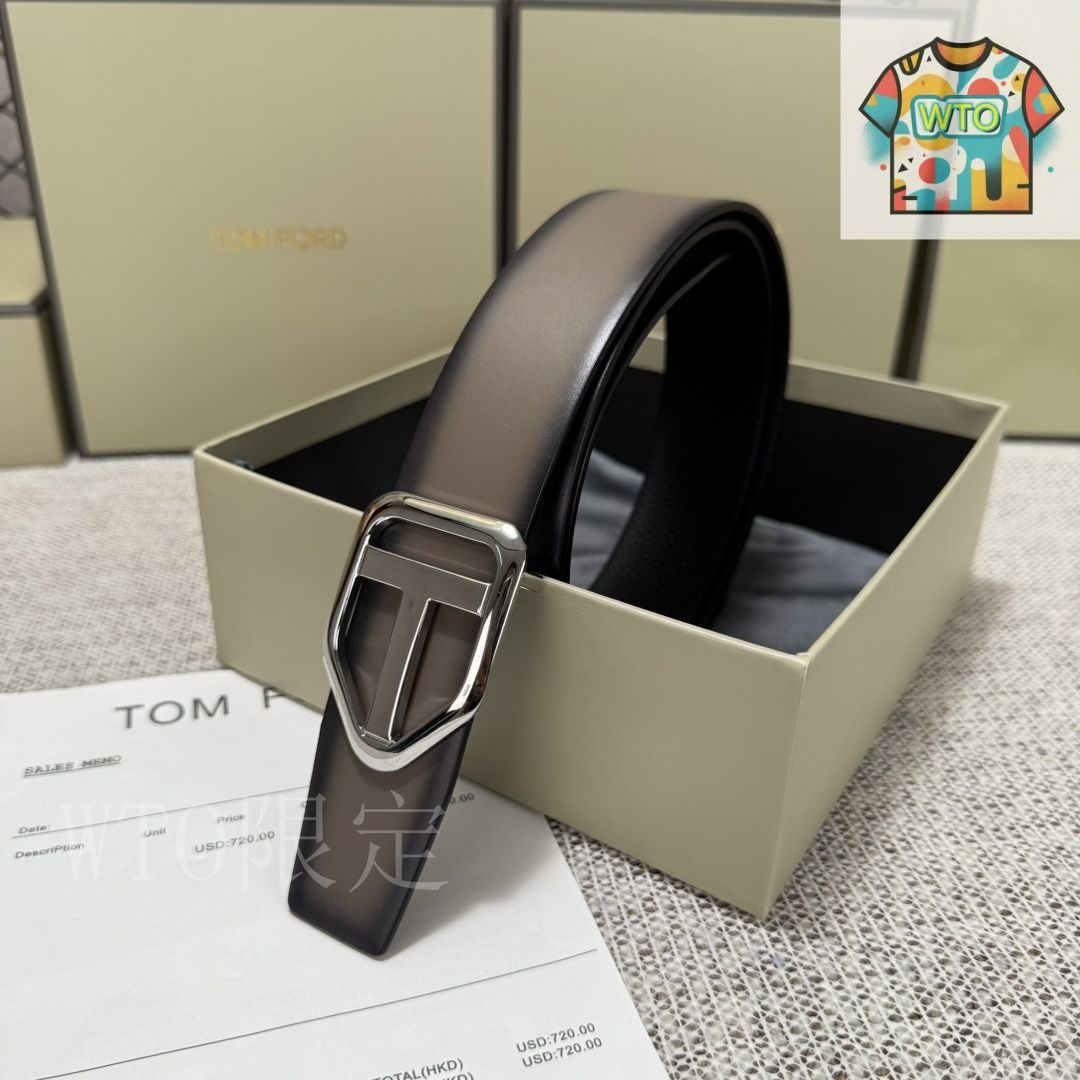 WTO通販 Tom Ford Double-Side Premium Leather Belt エレガントなデザイン-WTO輸入-MJY03