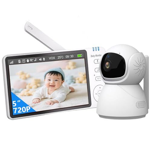 ZAIDER ベビーモニター モニター付き 見守りカメラ ペットカメラ 首振り操作&VOX省エネ 遠隔操作 ベビーセンサー 温度アラーム 720P 暗視 双方向通話 子守唄 ズーム wi-fi不要 充電式 長時間連続使用 ベビーア c9385cee