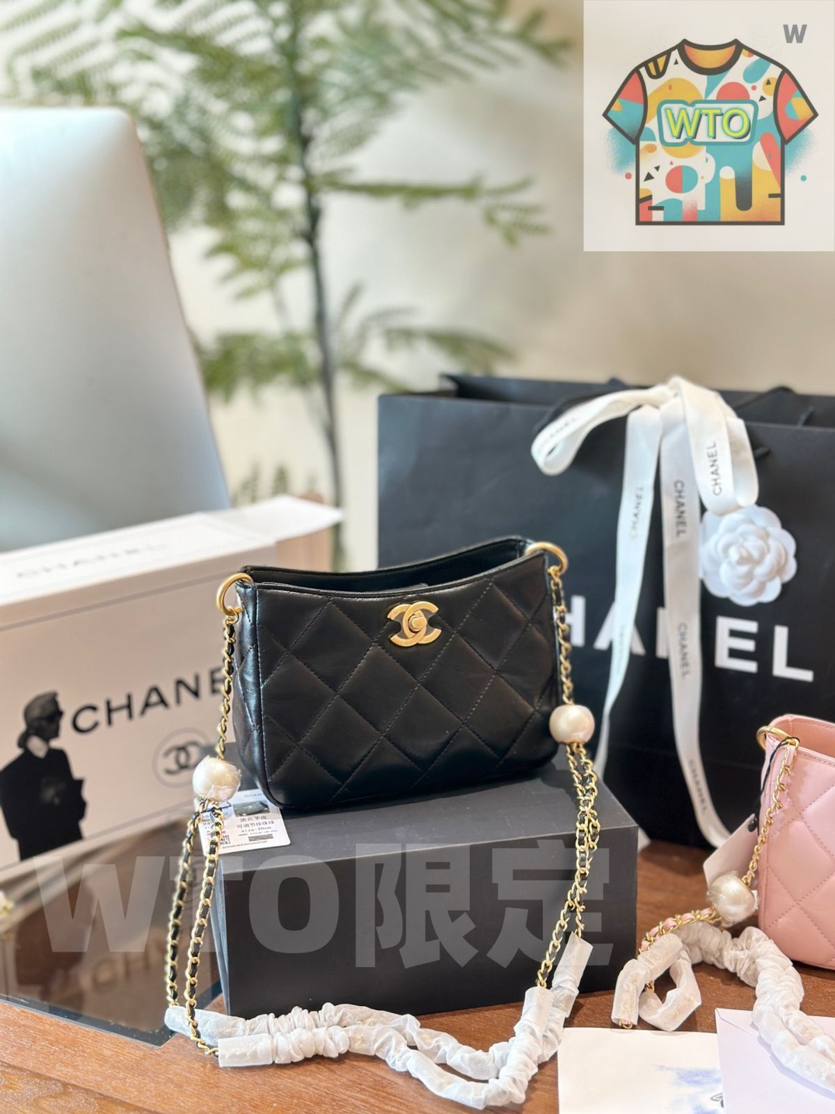 今日 シャネル CHANEL 24 ss パール調節ボールハンドバッグ 価格で販売中