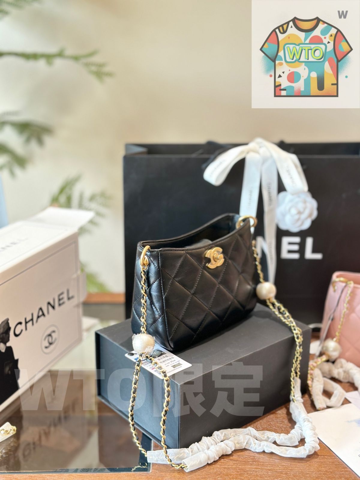 今日 シャネル CHANEL 24 ss パール調節ボールハンドバッグ 価格で販売中