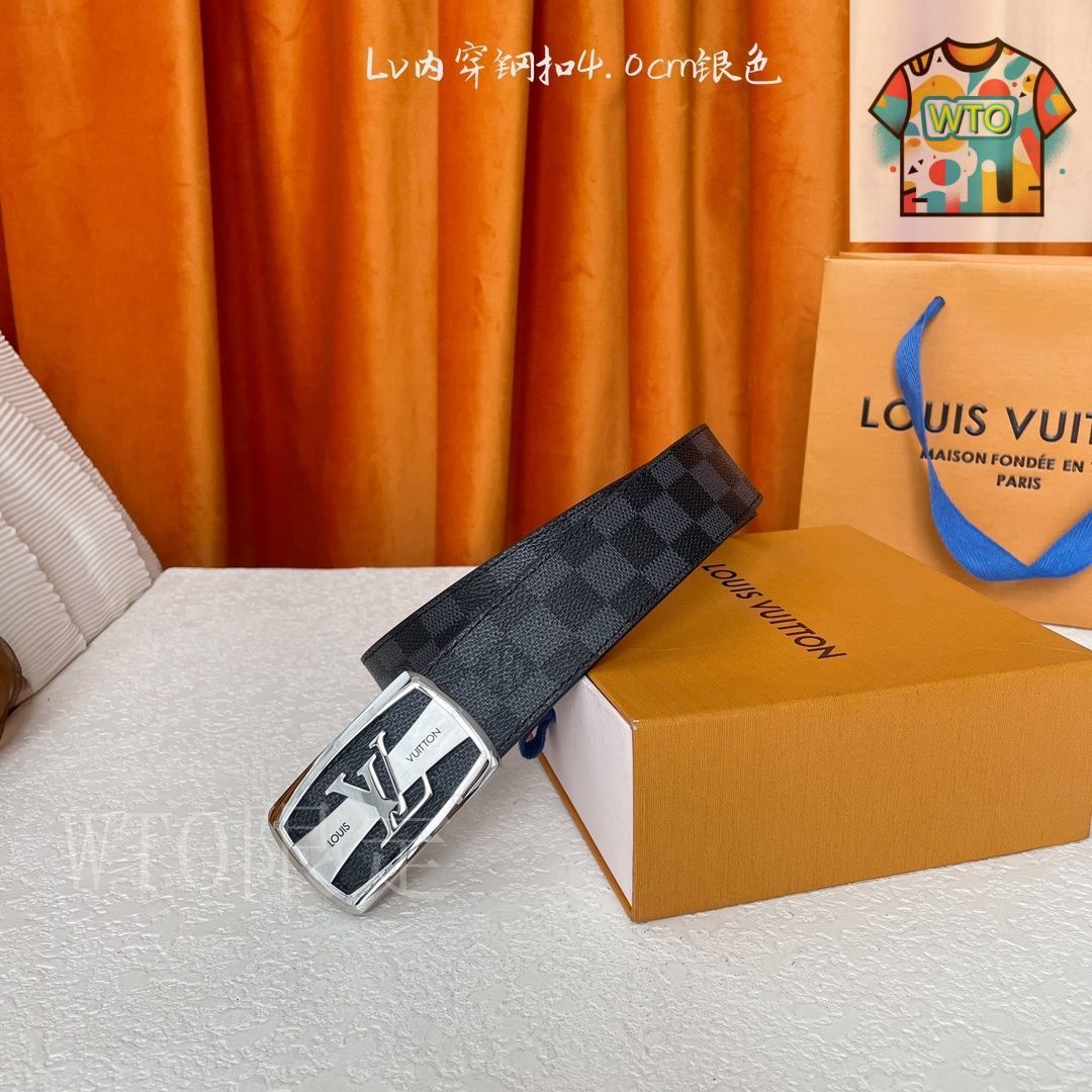 今日 LOUIS VUITTON 4.0cm クラシックプリント ベルト-1