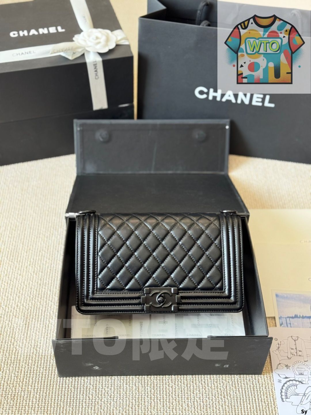 シャネル Leboy 菱型格子ママバッグ