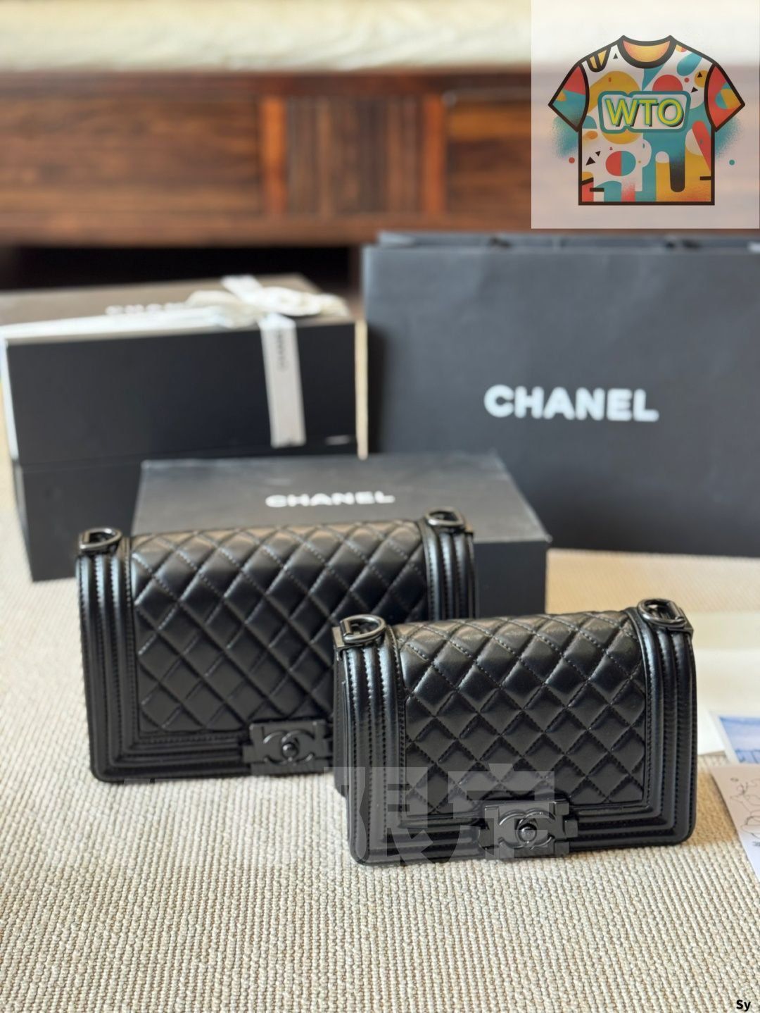  シャネル Leboy 菱型格子ママバッグ トートバッグ バッグ