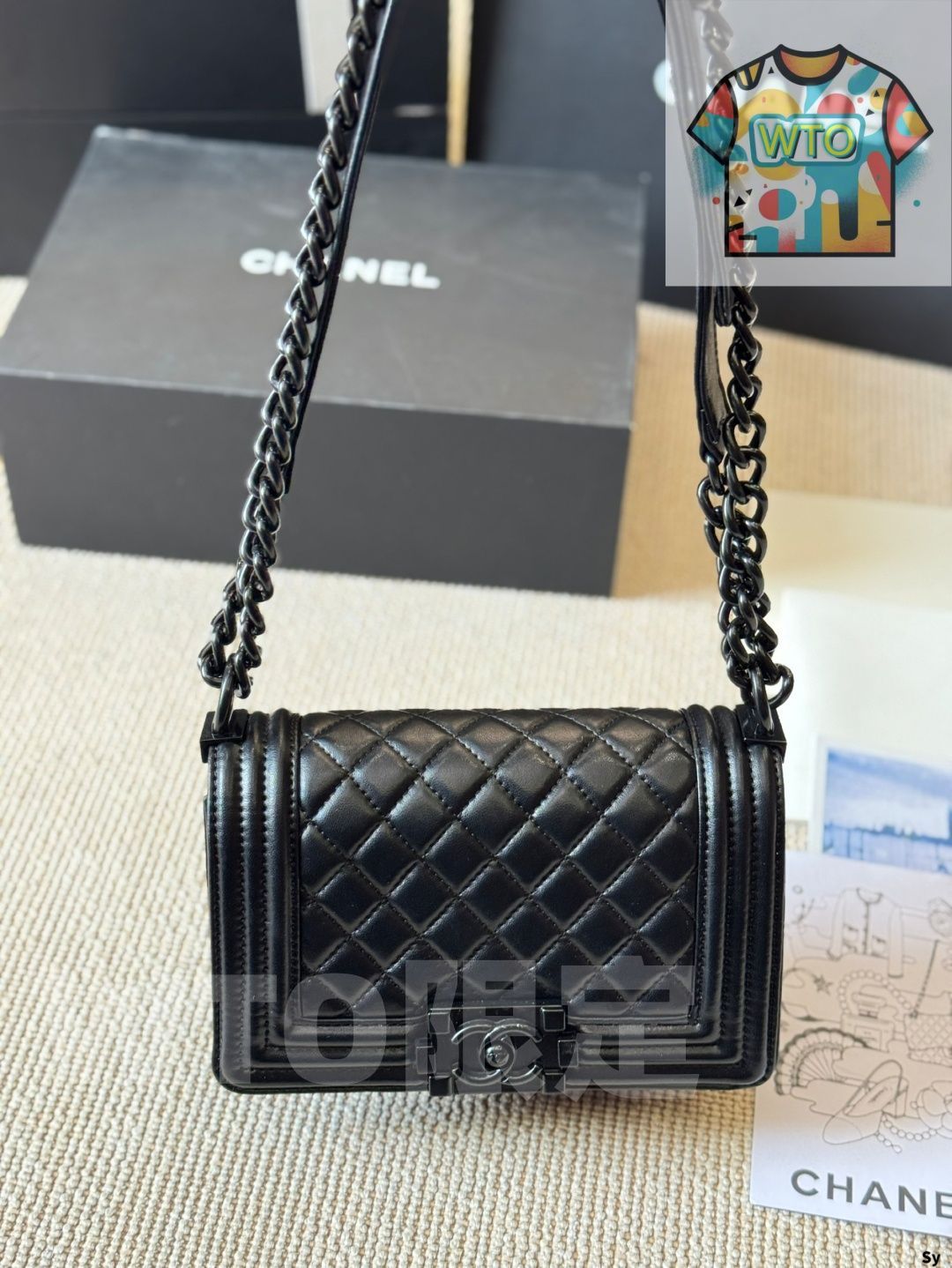 Leboy 菱型格子ママバッグ