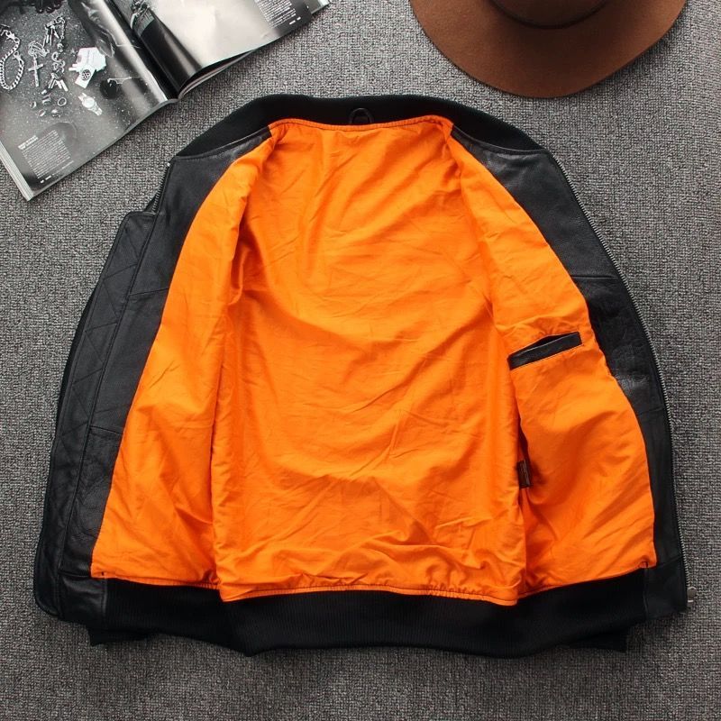 h 美式ヴィンテージ メンズ 本革レザージャケット MA-1 フライングタイガー 刺繍 フライトジャケット ショート丈 タイトフィット 秋冬