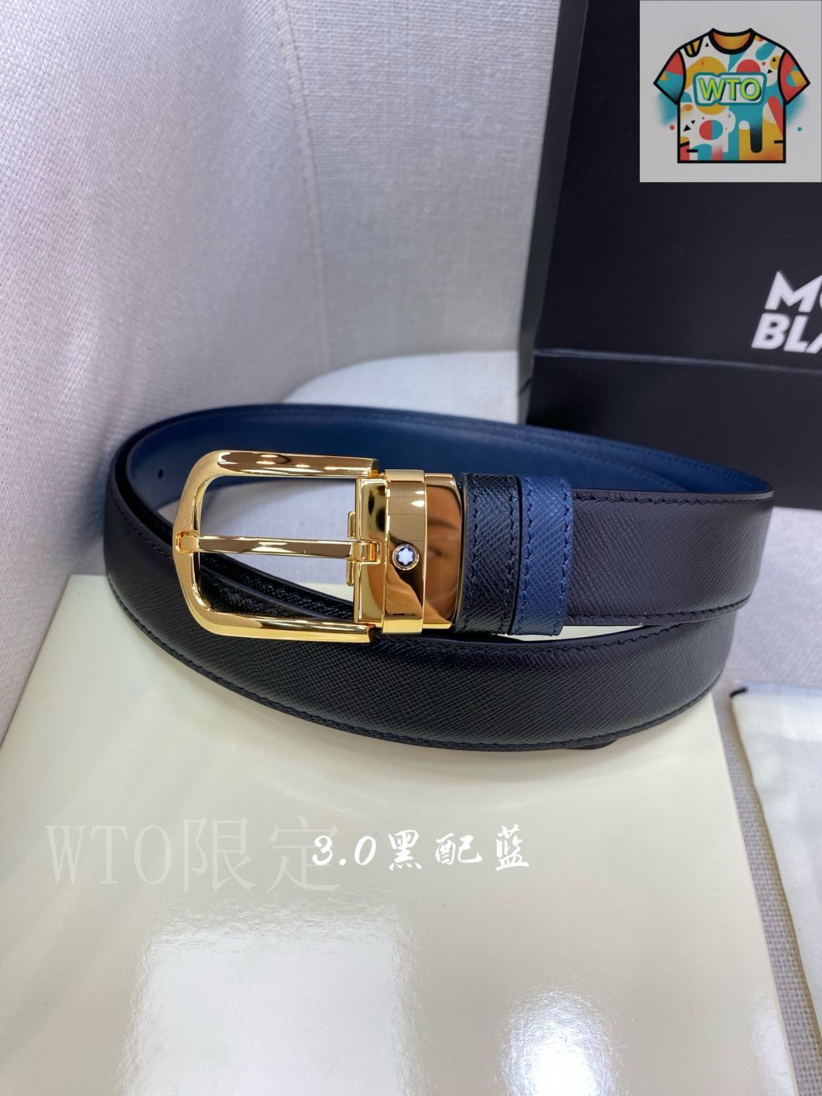 ご注文期待致します!  WTO通販 Montblanc Leather Belt ビジネス - カジュアル-WTO輸入-VLA29 磨かれた