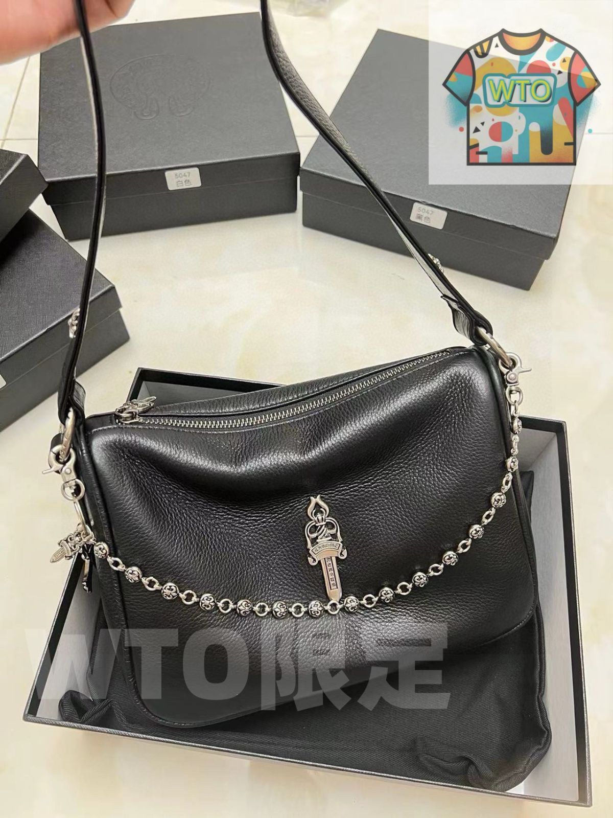 高品質版 Chrome Hearts クロム ハーツ チキンナゲットバッグ パッケージ付き オリジナル吊り飾り付き