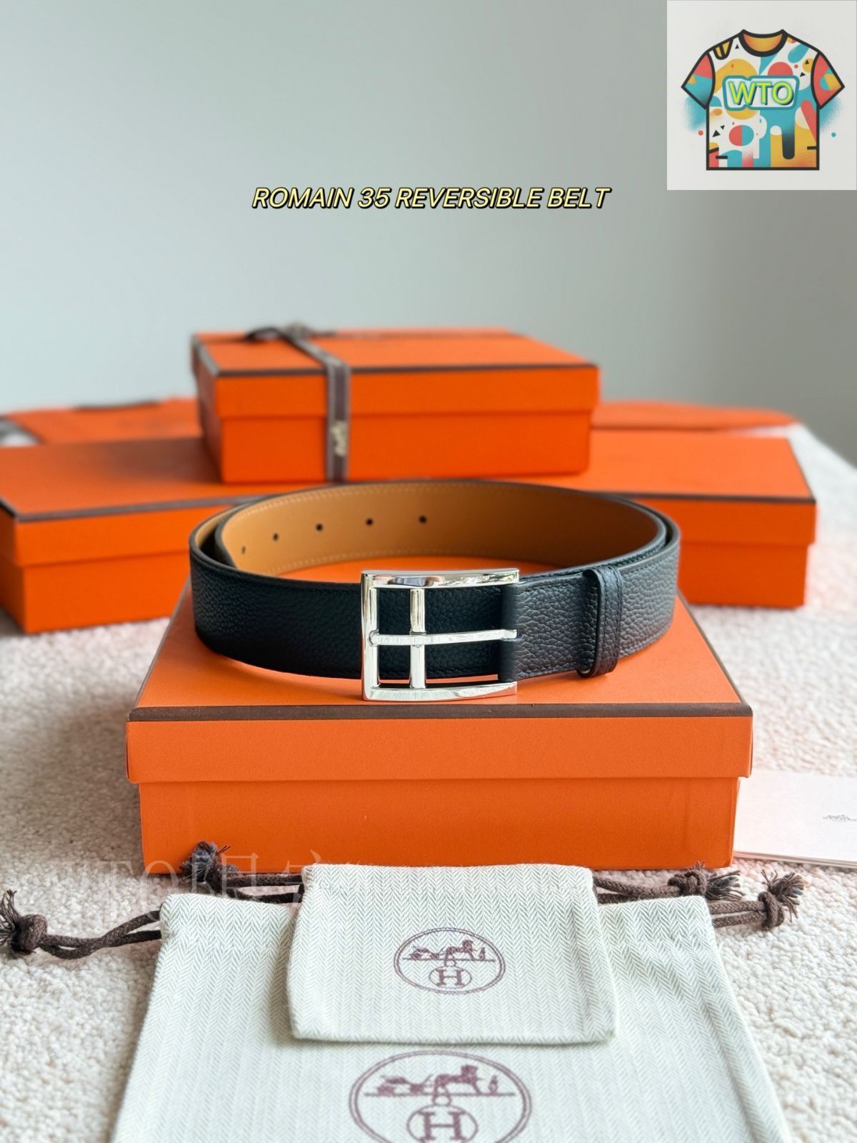今日 ROMAIN 35mm Leather Belt レザーベルト