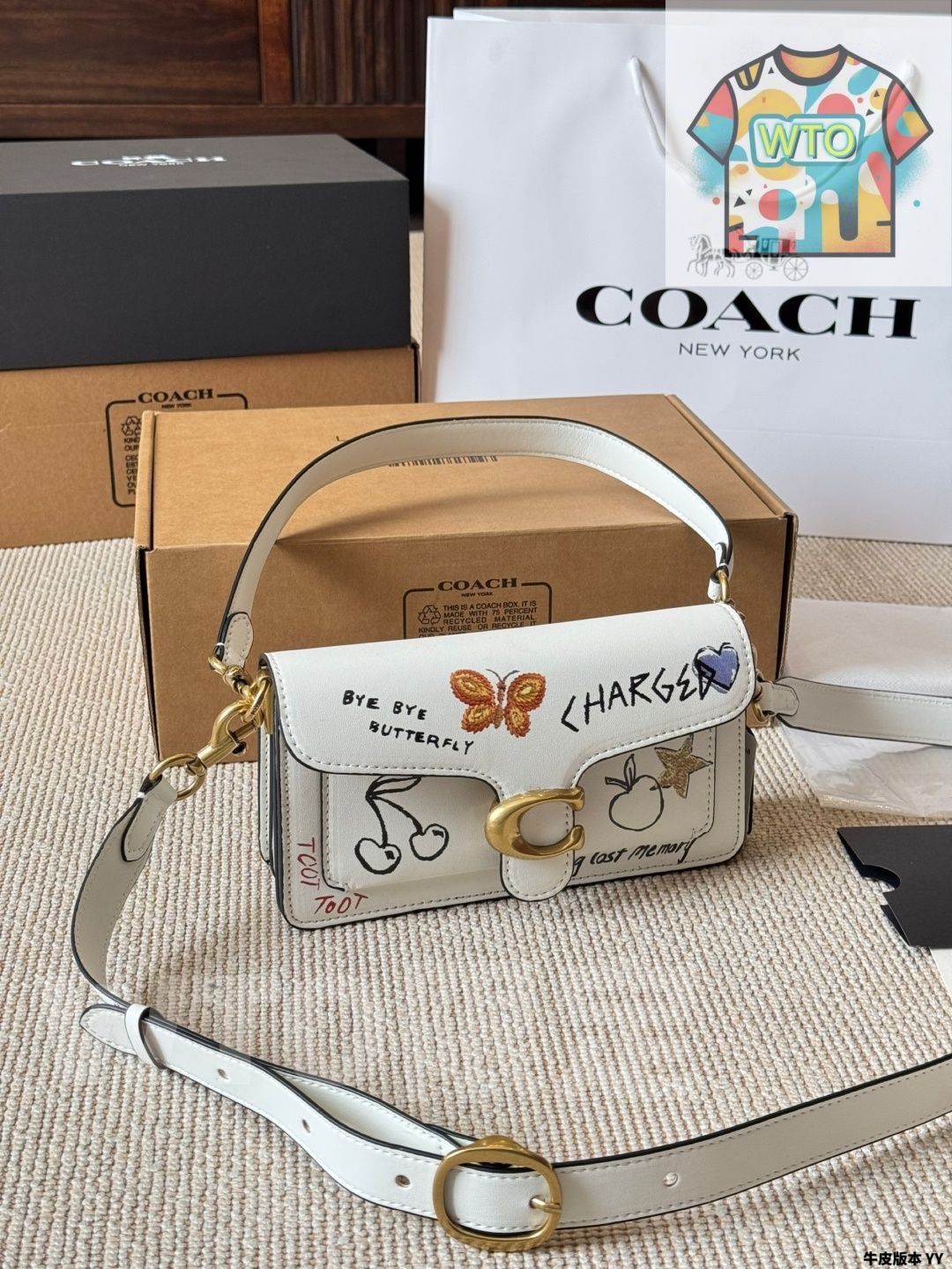 Coach 新 Tabby 3 層ダイオニサスバッグ ギフトボックス包装