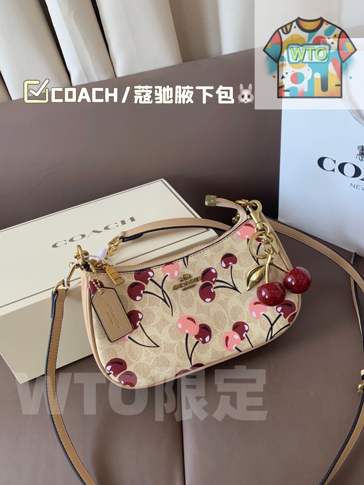  COACH コーチ アンダーアーバッグ ハングル付き 折りたたみボックス付き トートバッグ バッグ