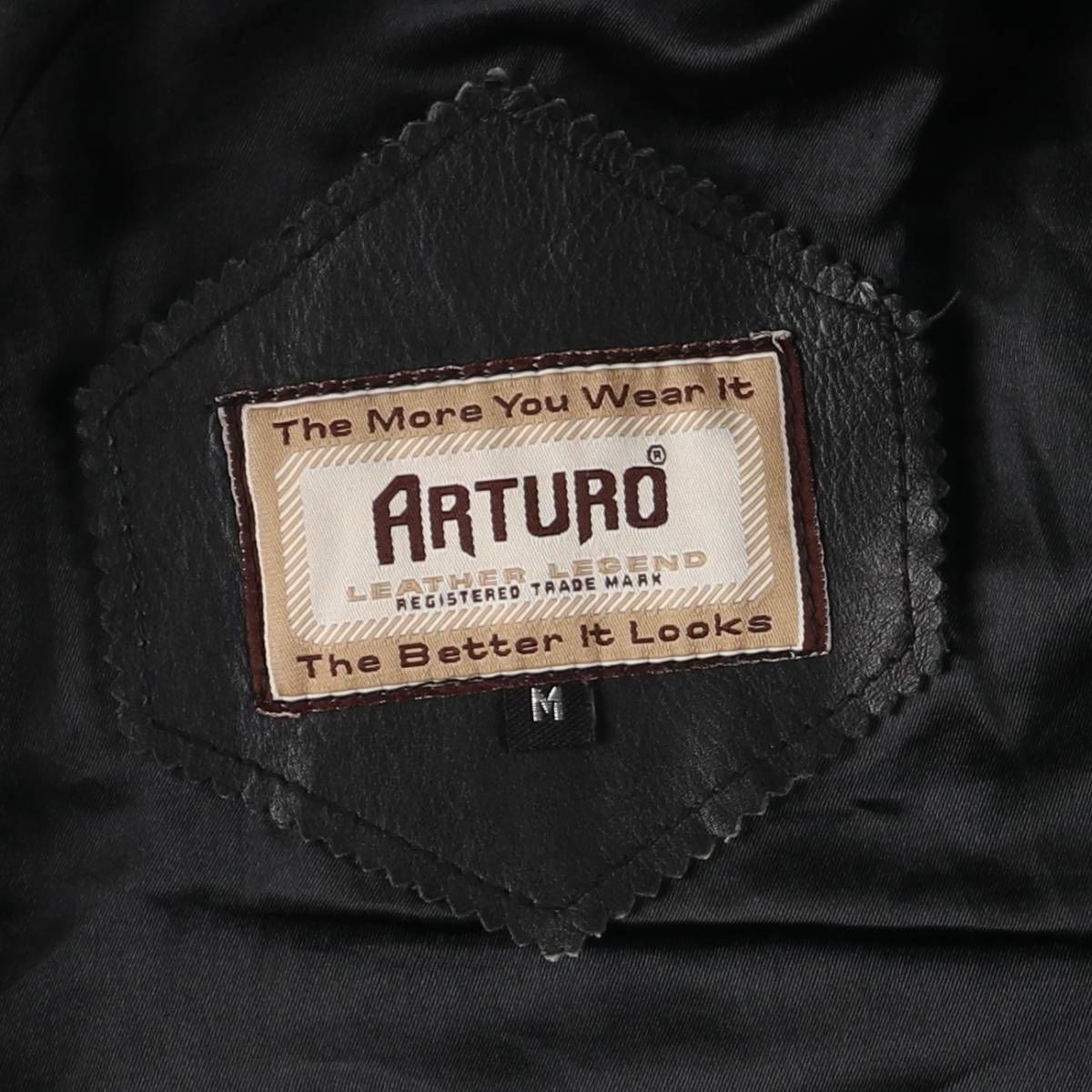 古着 ARTURO レザーブルゾンタイプ メンズM相当/eaa559035