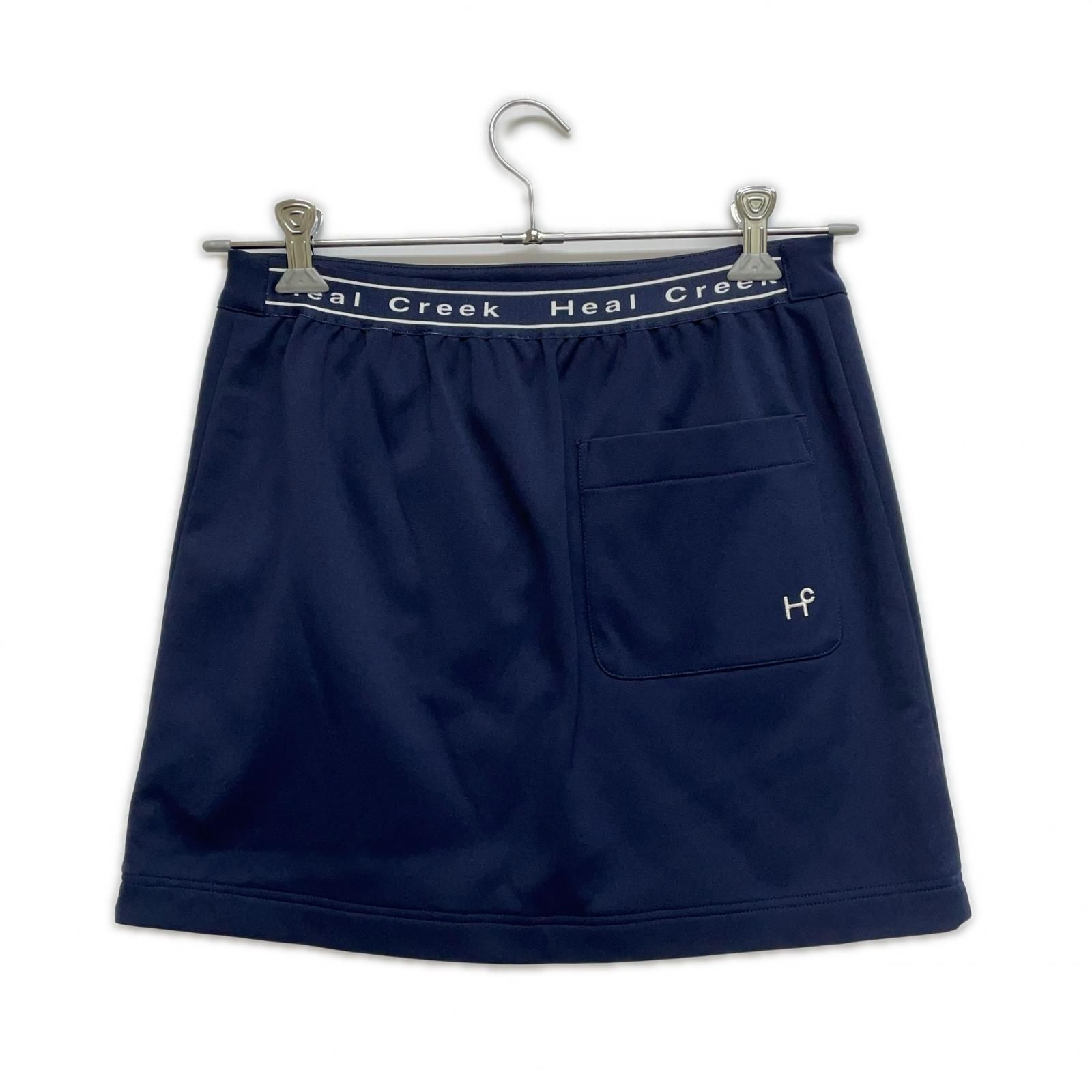 レディース ヒールクリーク HEAL CREEK スカート 40 M 紺 ネイビー 銀色裏地 裏微起毛 中綿入り