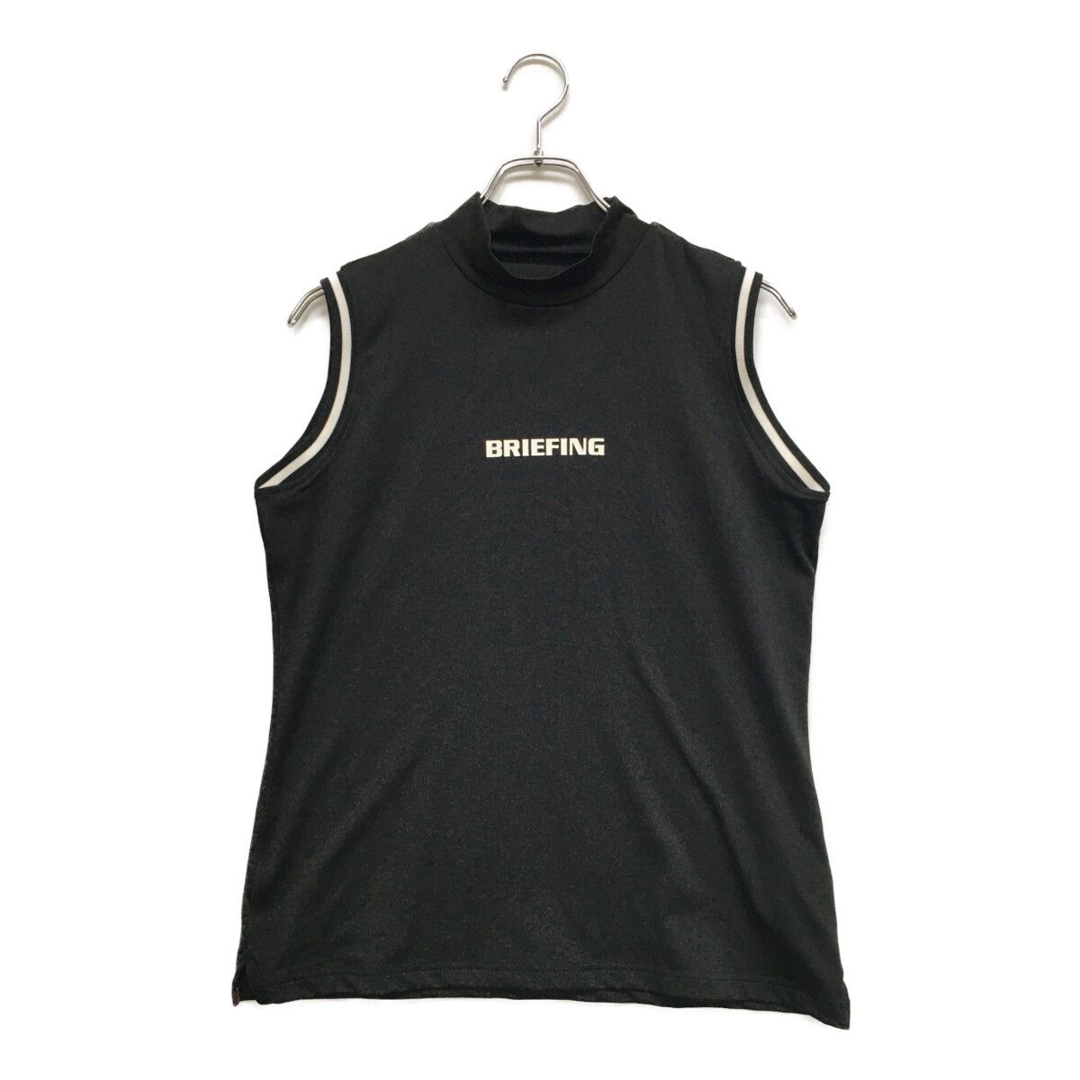 レディース ブリーフィング BRIEFING ノースリーブ L 黒 ブラック モックネック