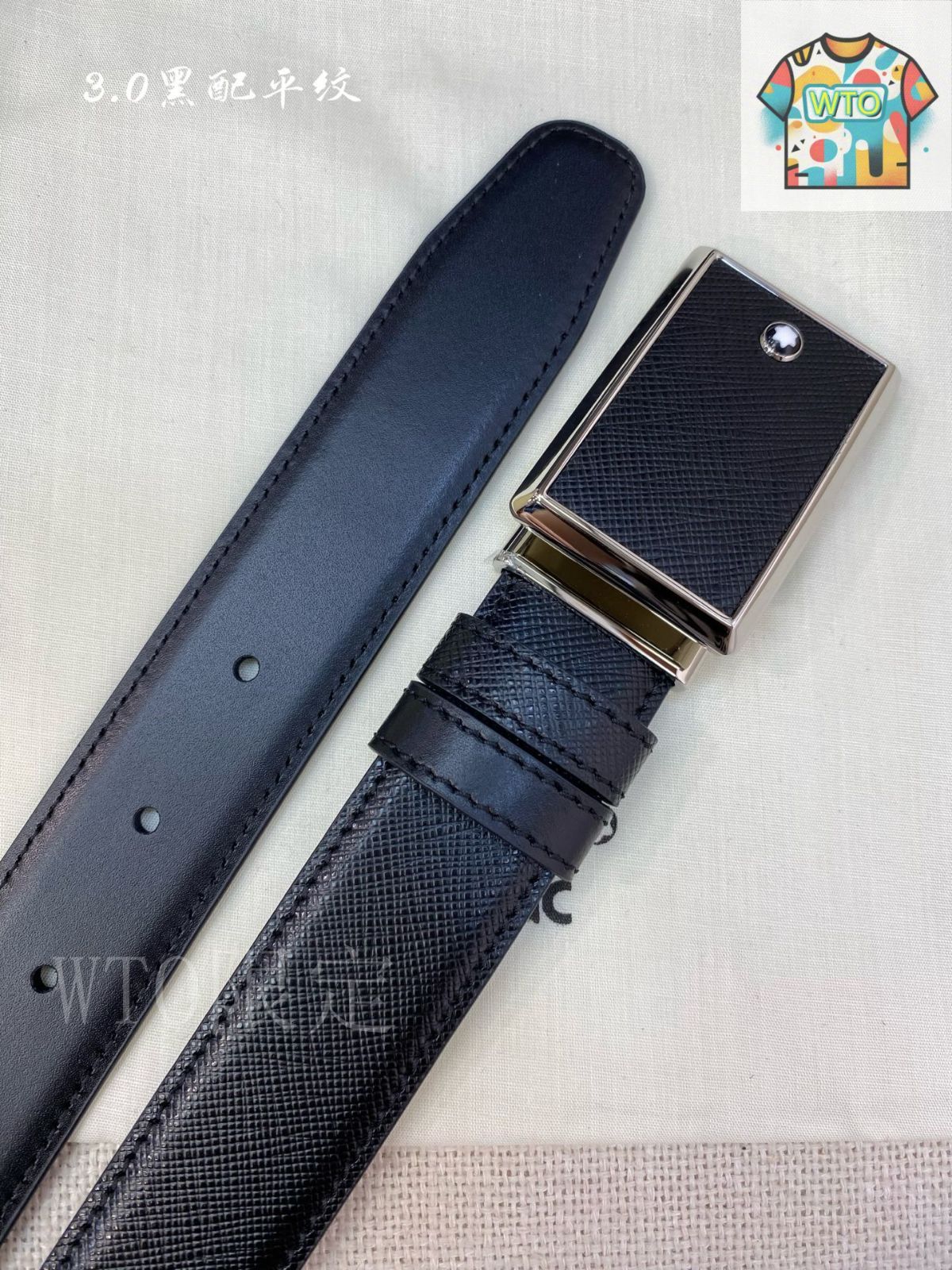 WTO通販 Montblanc Leather Belt ビジネス - カジュアル-WTO輸入-SYL 56