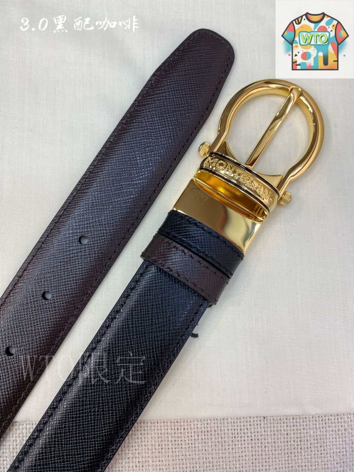 WTO通販 Montblanc Leather Belt ビジネス - カジュアル-WTO輸入-ZRQ91