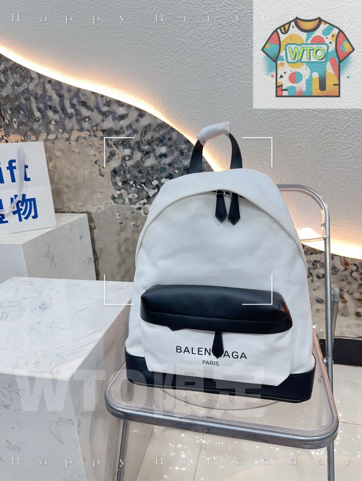 バラクラバ男女兼用大容量ダブルショルダーバッグ