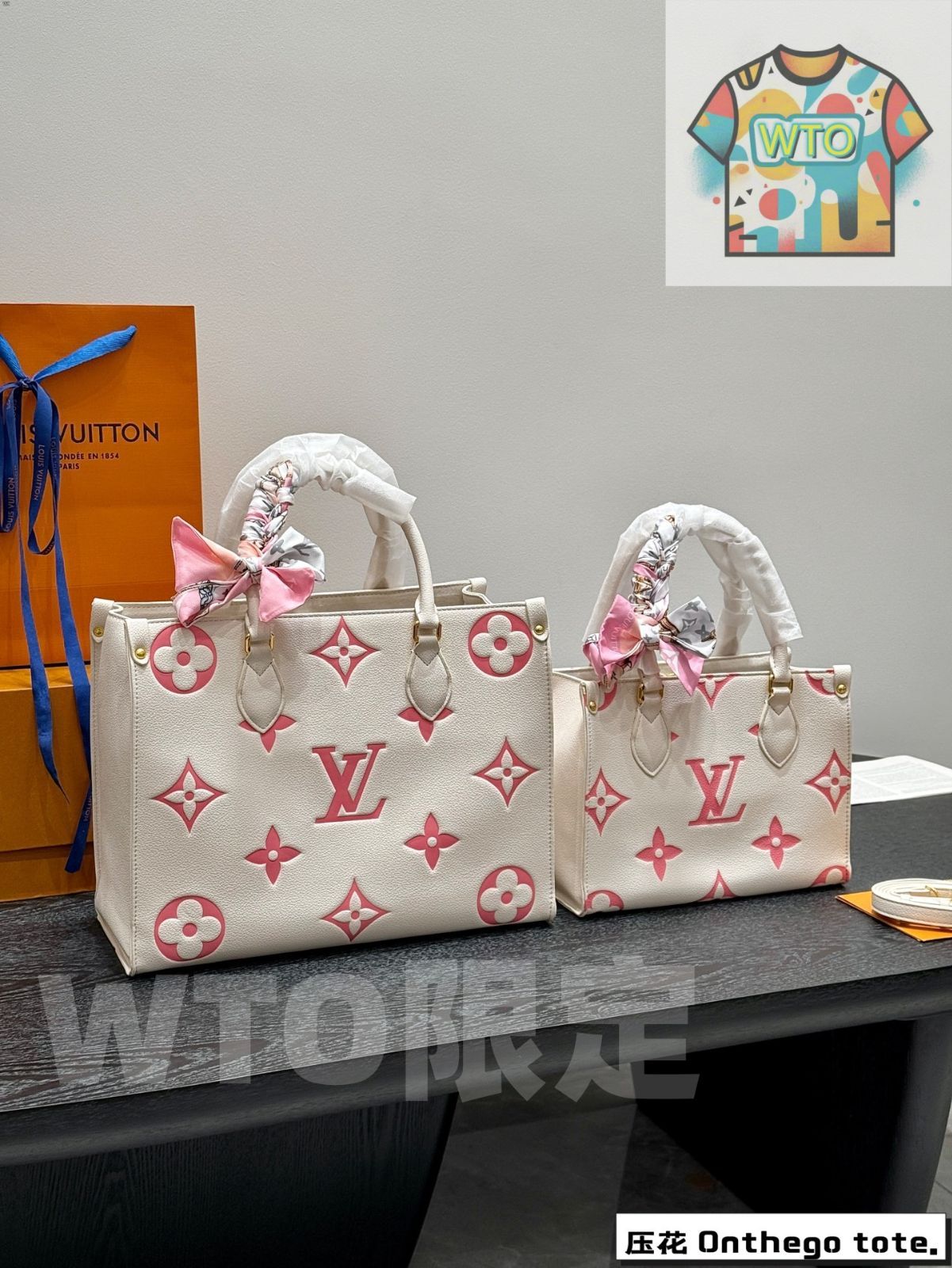  LV Onthego bb ジャングルトートバッグ 折りたたみギフトボックス付き 中号 35 cm 小号 25 トートバッグ バッグ