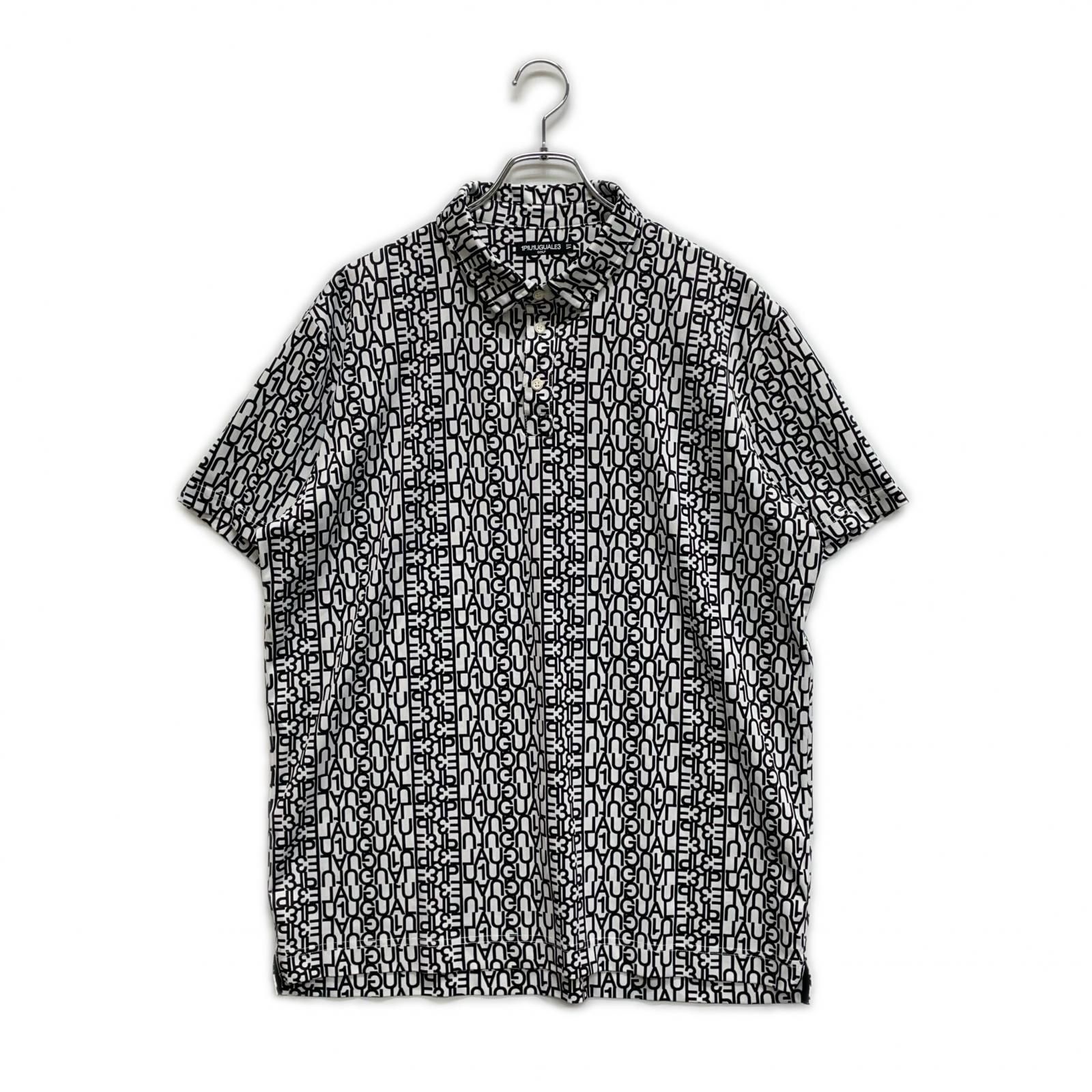 メンズ ウノピュウノウグァーレトレ 1piu1uguale3 半袖ポロシャツ 6 LL 白×黒 ホワイト