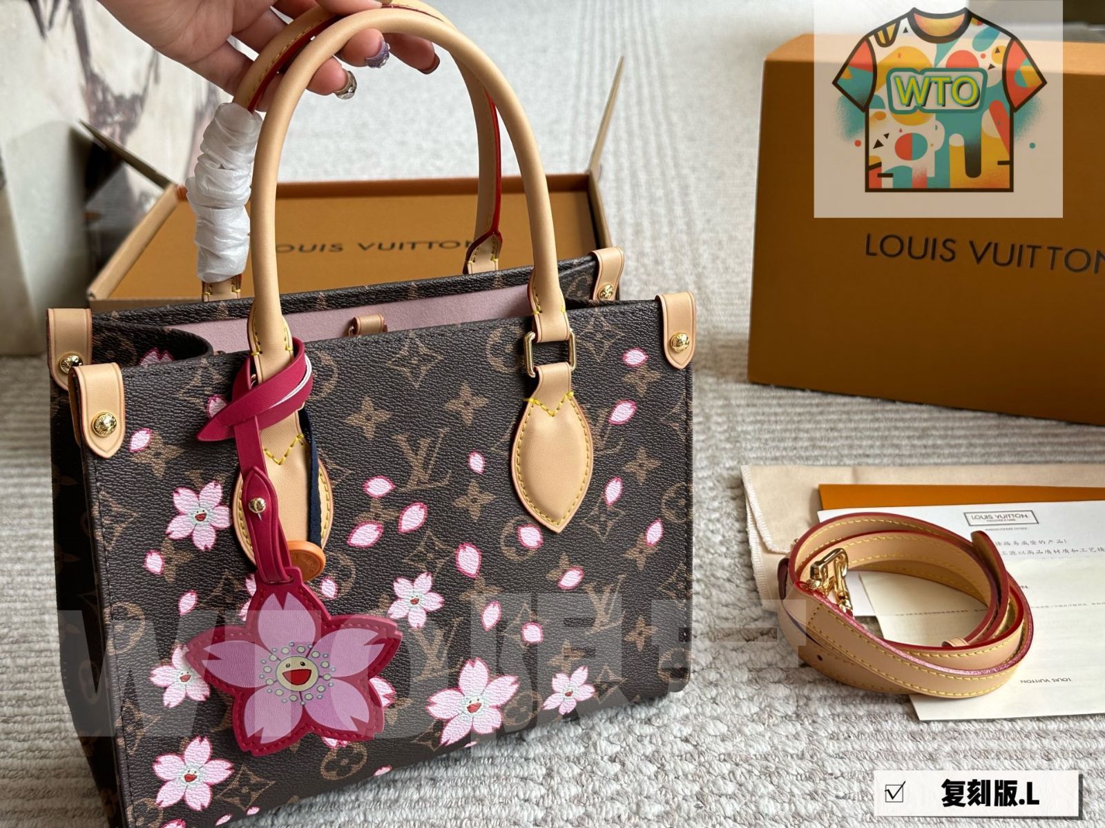  桜 LV ルイヴィトン OnTheGo スモールサイズ トートバッグ バッグ