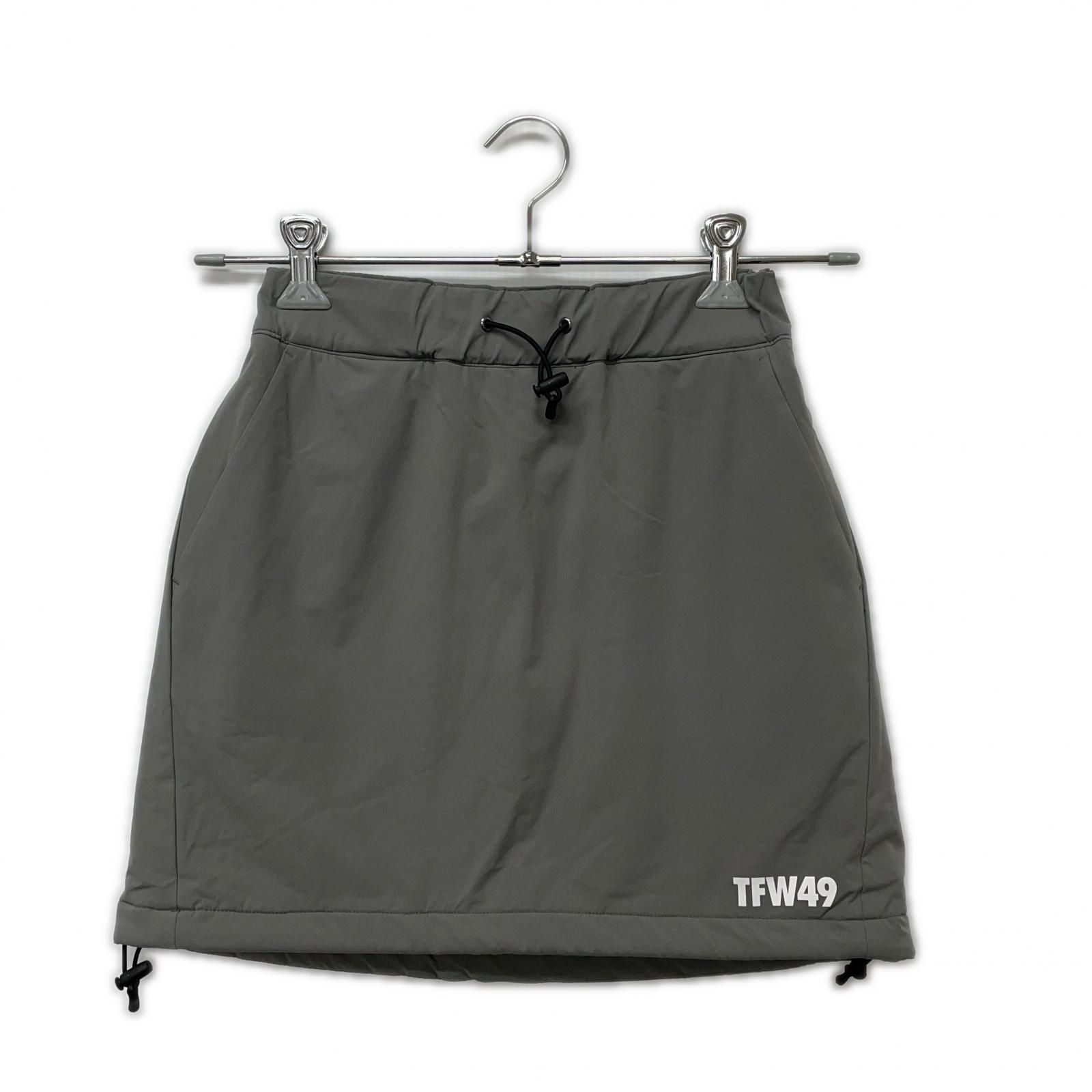 レディース ティーエフダブリュー フォーティーナイン TFW 49 スカート S グレー 蛍光イエロー リバーシブル フリース 秋冬