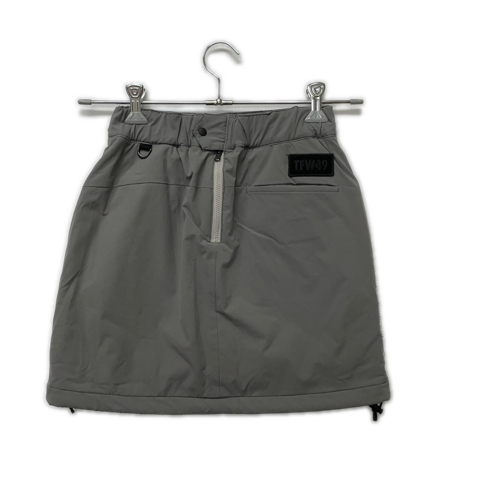 レディース ティーエフダブリュー フォーティーナイン TFW 49 スカート S グレー 蛍光イエロー リバーシブル フリース 秋冬