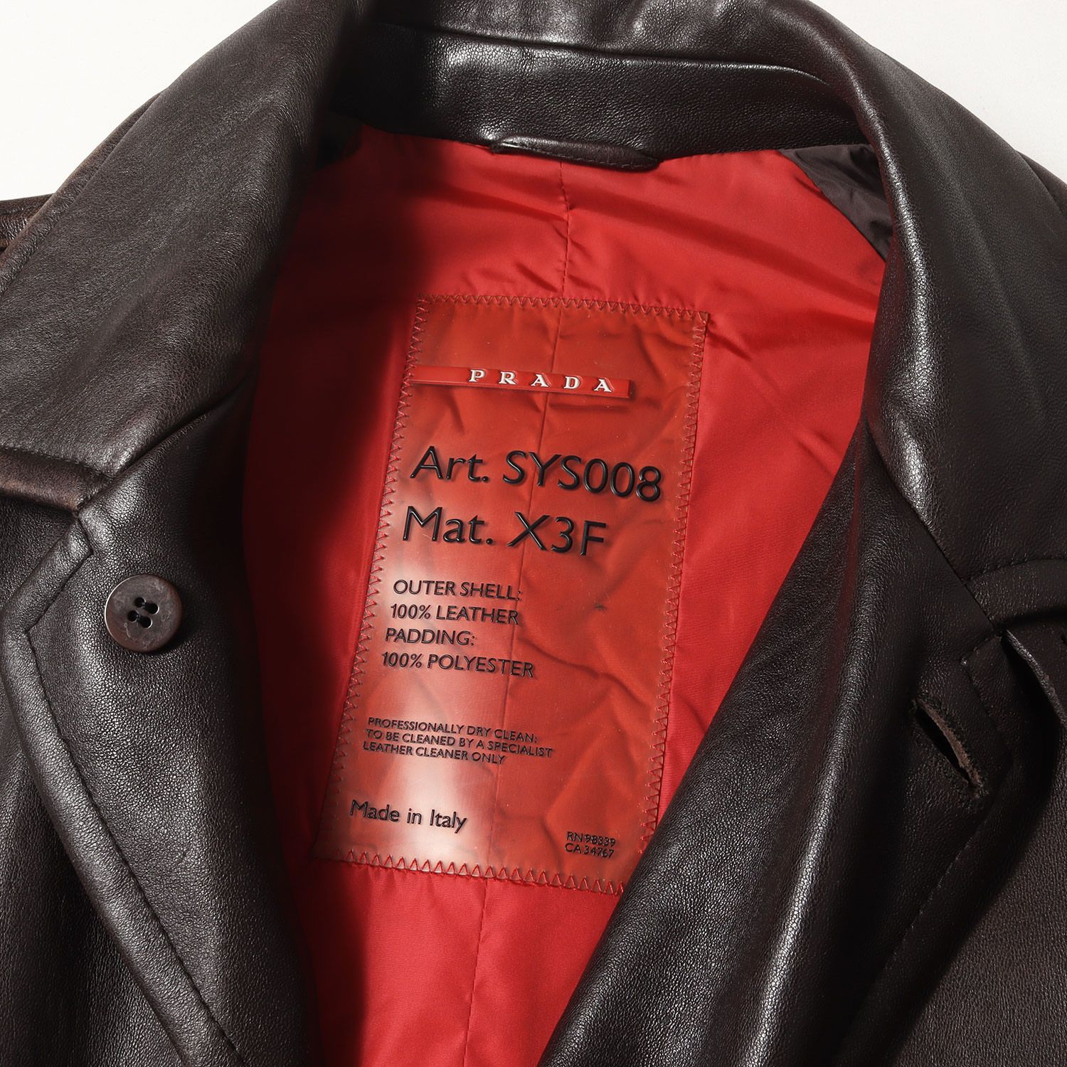 PRADA SPORTS プラダスポーツ コート ダークブラウン サイズ:48