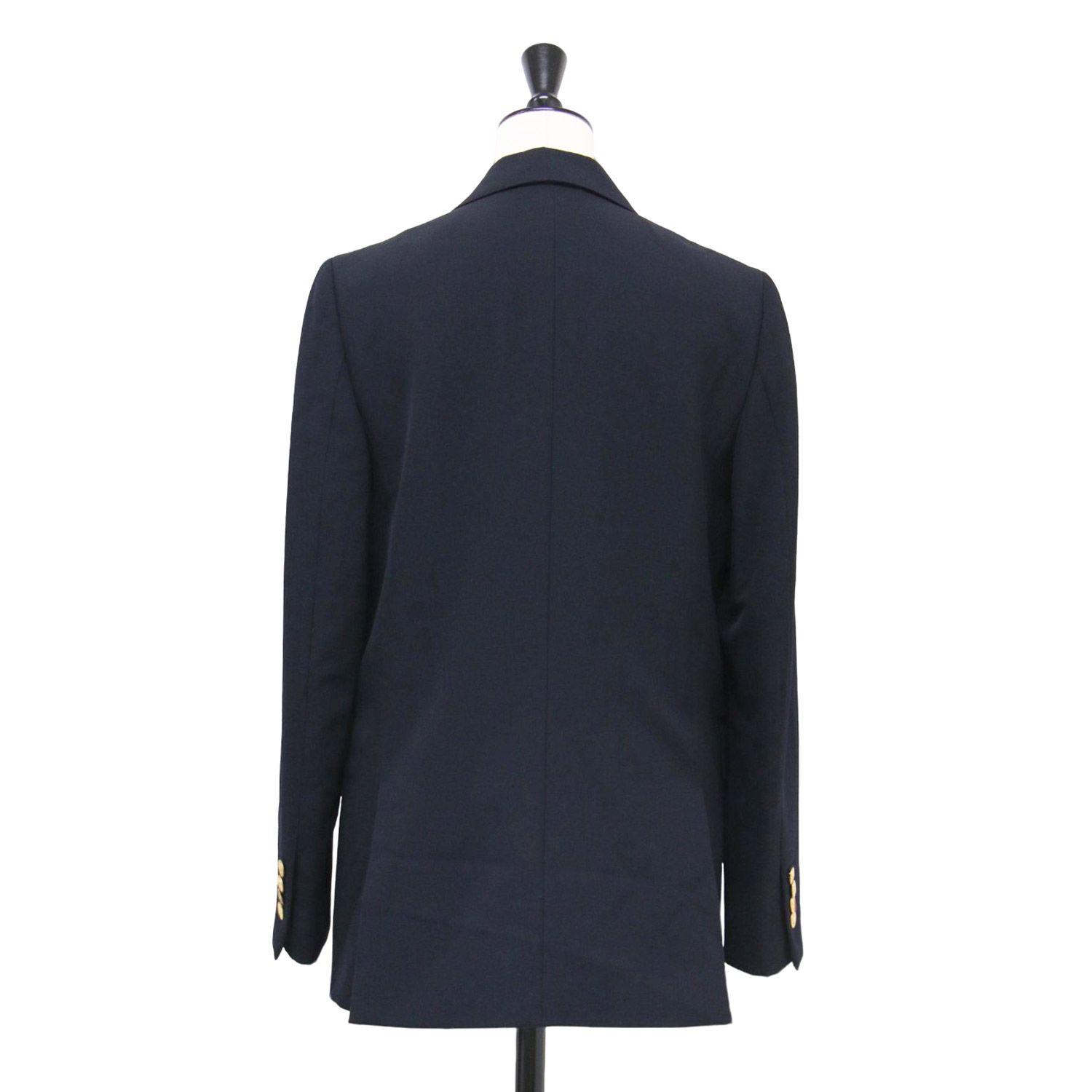 MACPHEE マカフィー ジャケット ネイビー 紺 サイズ 34 7号 20秋冬 ウールギャバジン ダブルブレスト ジャケット ブレザー メタルボタン スリット アウター ブルゾン レディース