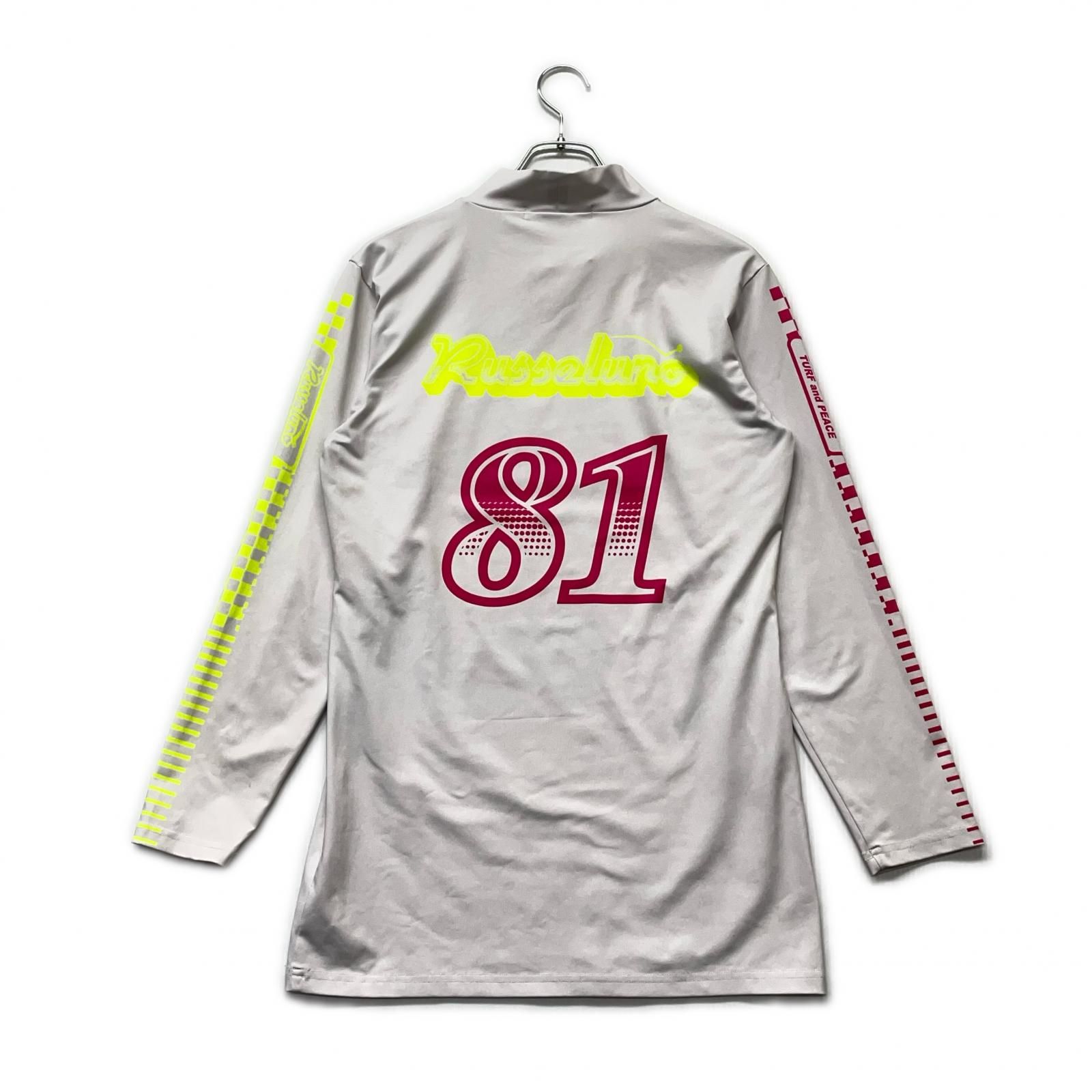 メンズ ラッセルノ 長袖シャツ 6 LL 白 ホワイト モックネック