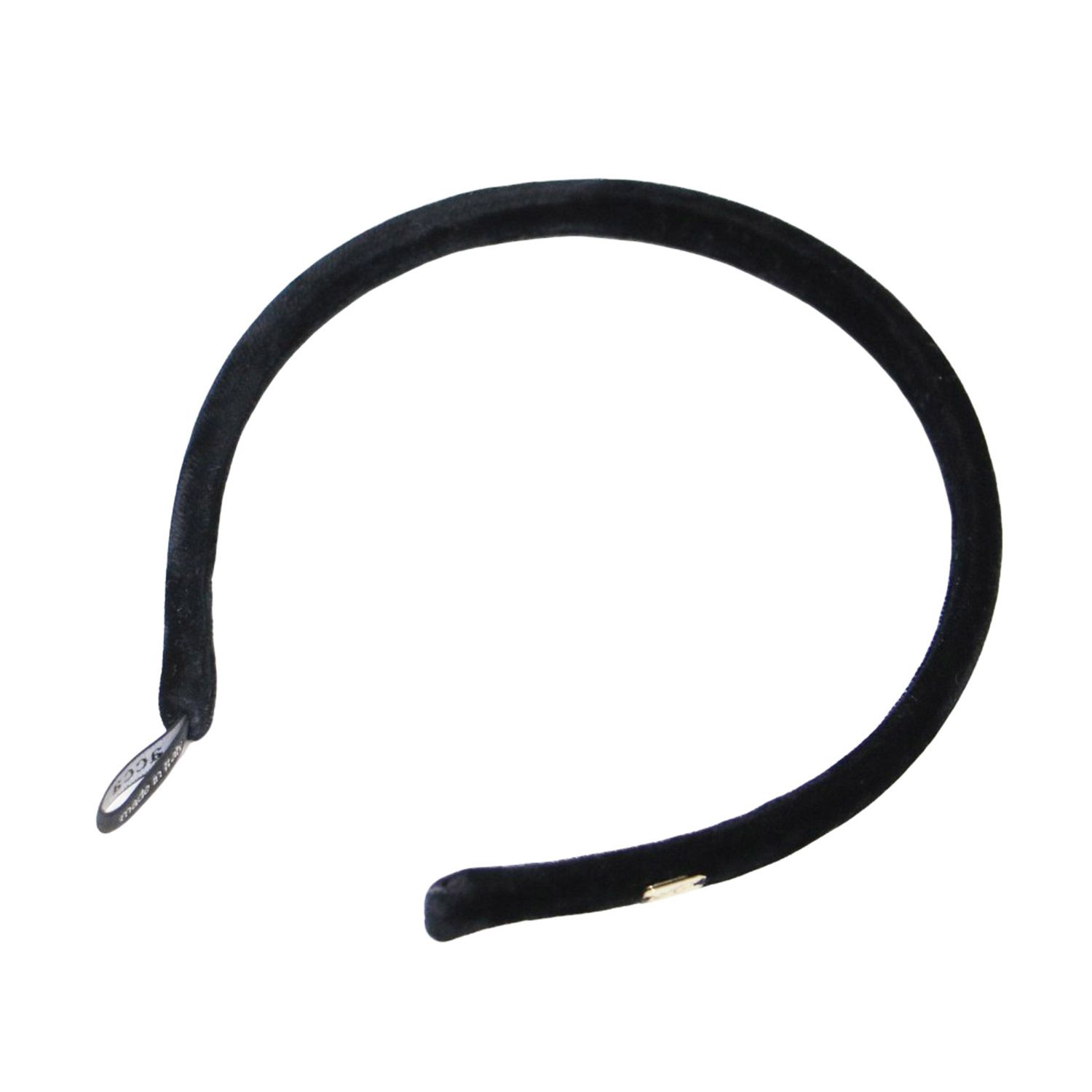 acca アッカ ヴェルベット リボン ヘッドバンド カチューシャ ゴールドプレート ブランドロゴ ブラック 黒 ブランド ファッション アイテム レディース