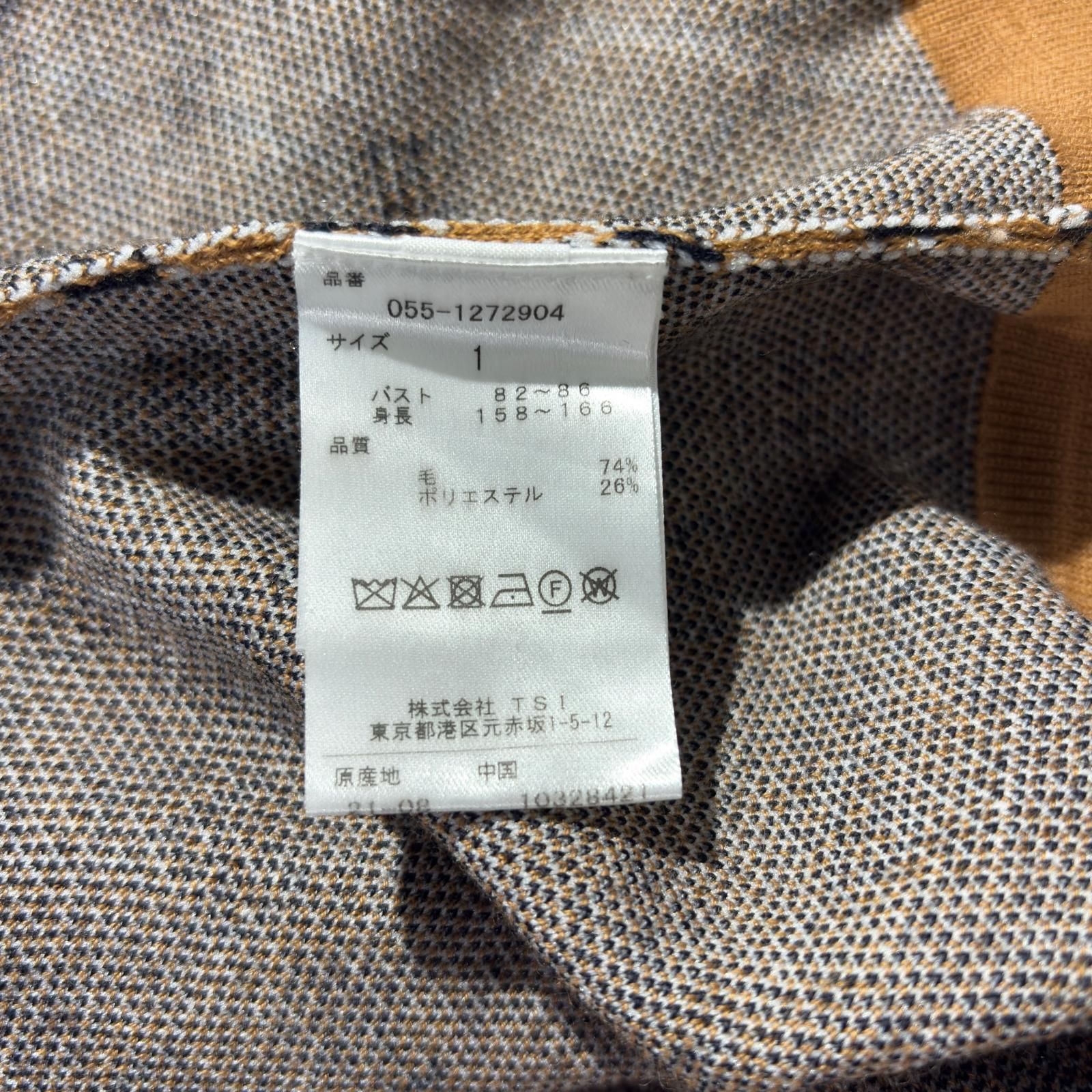  レディース パーリーゲイツ PEARLY GATES ニットアウター 1 M 茶系 アーガイル パーカー ジャケット レディースウェア