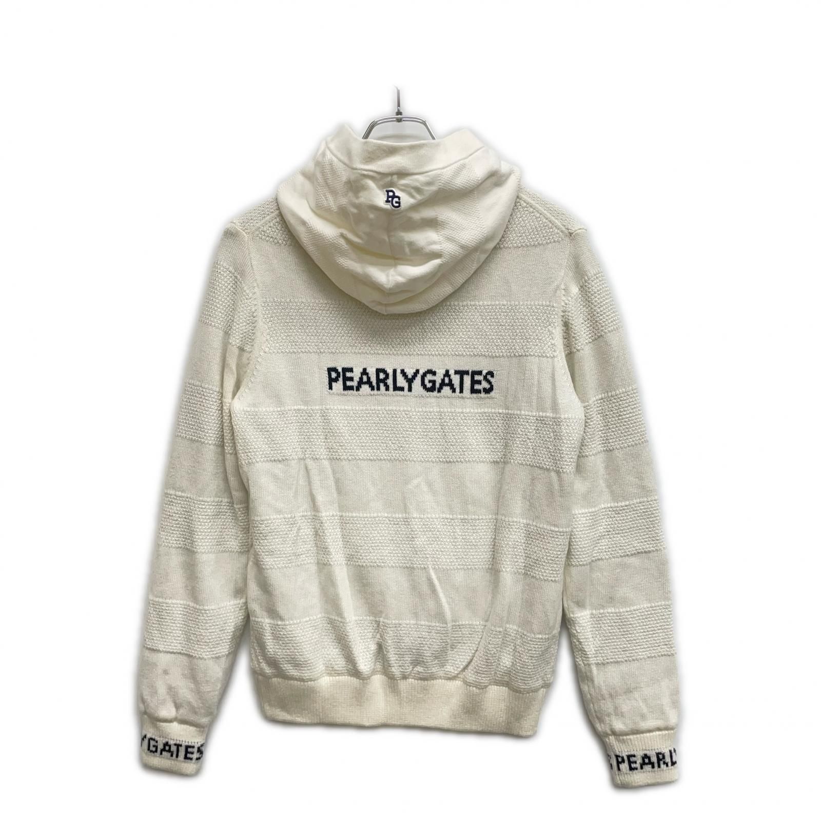 レディース パーリーゲイツ PEARLY GATES ニットアウター 2 L ホワイト ツインニット セーター ボーダー