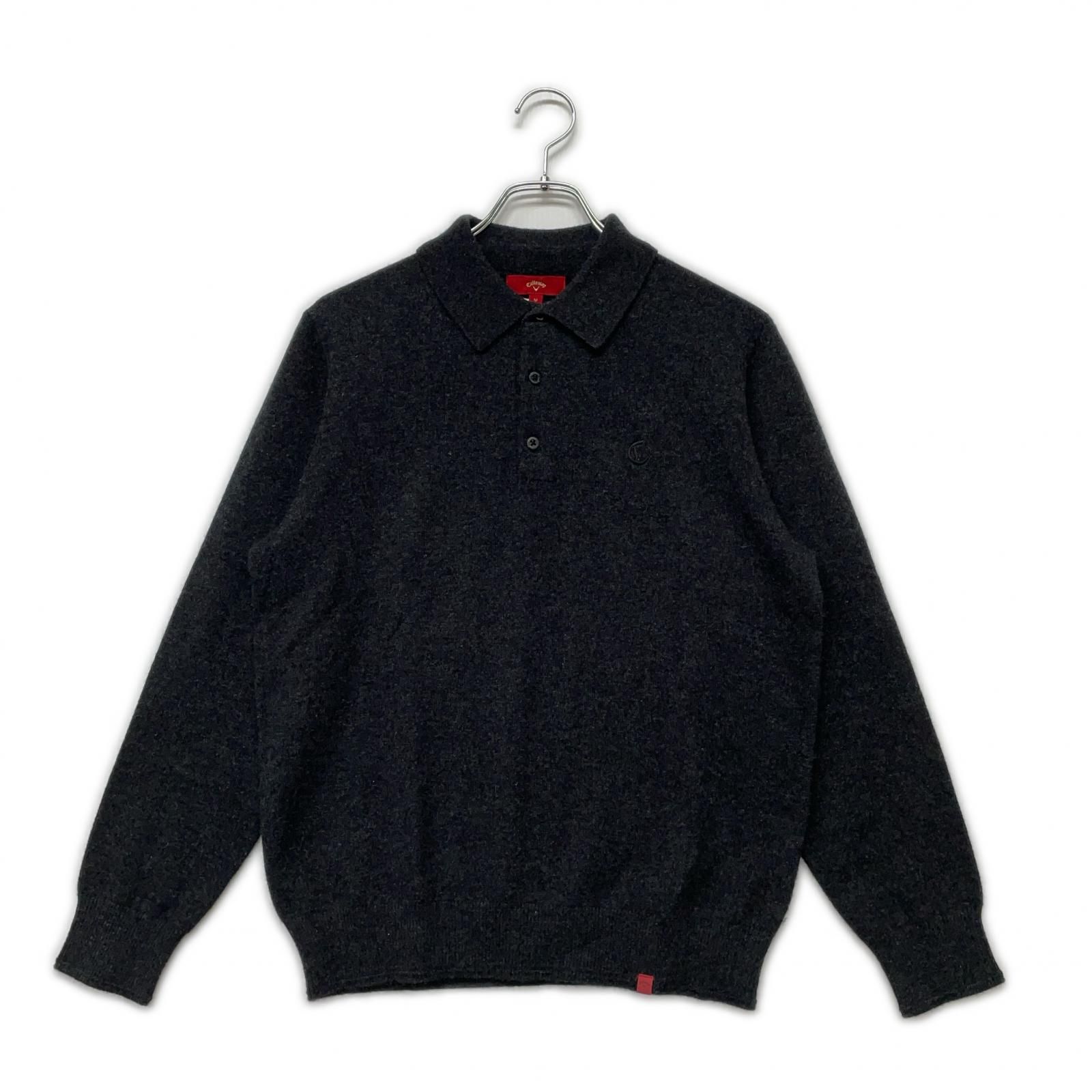 メンズ キャロウェイ Callaway セーター M グレー レッドレーベル カシミヤ100% ポロ