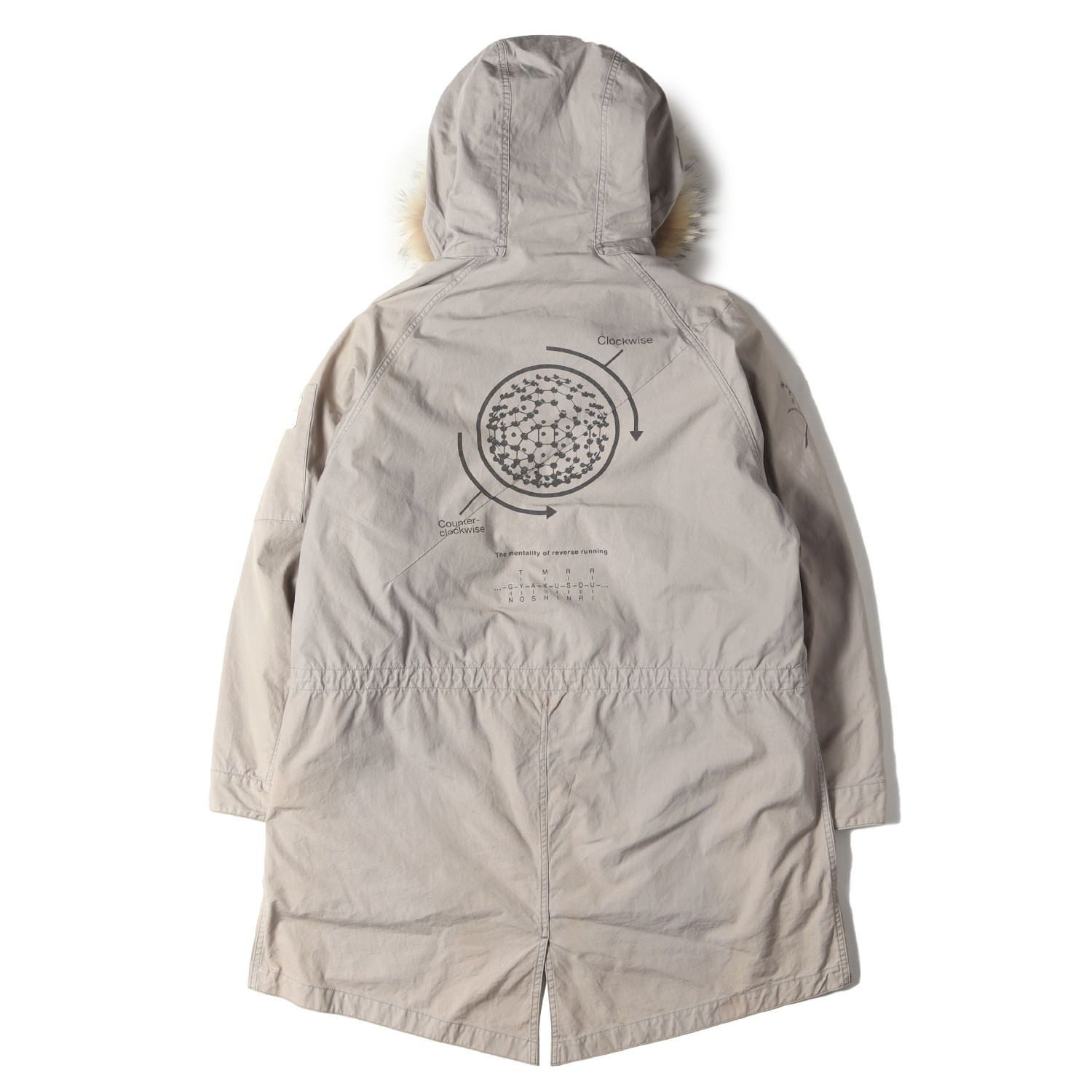 UNDERCOVER アンダーカバー コート グレー サイズ 2 GIRA ライナー付き コヨーテファー フィッシュテール モッズコート アウター ジャケット 上着 メンズ