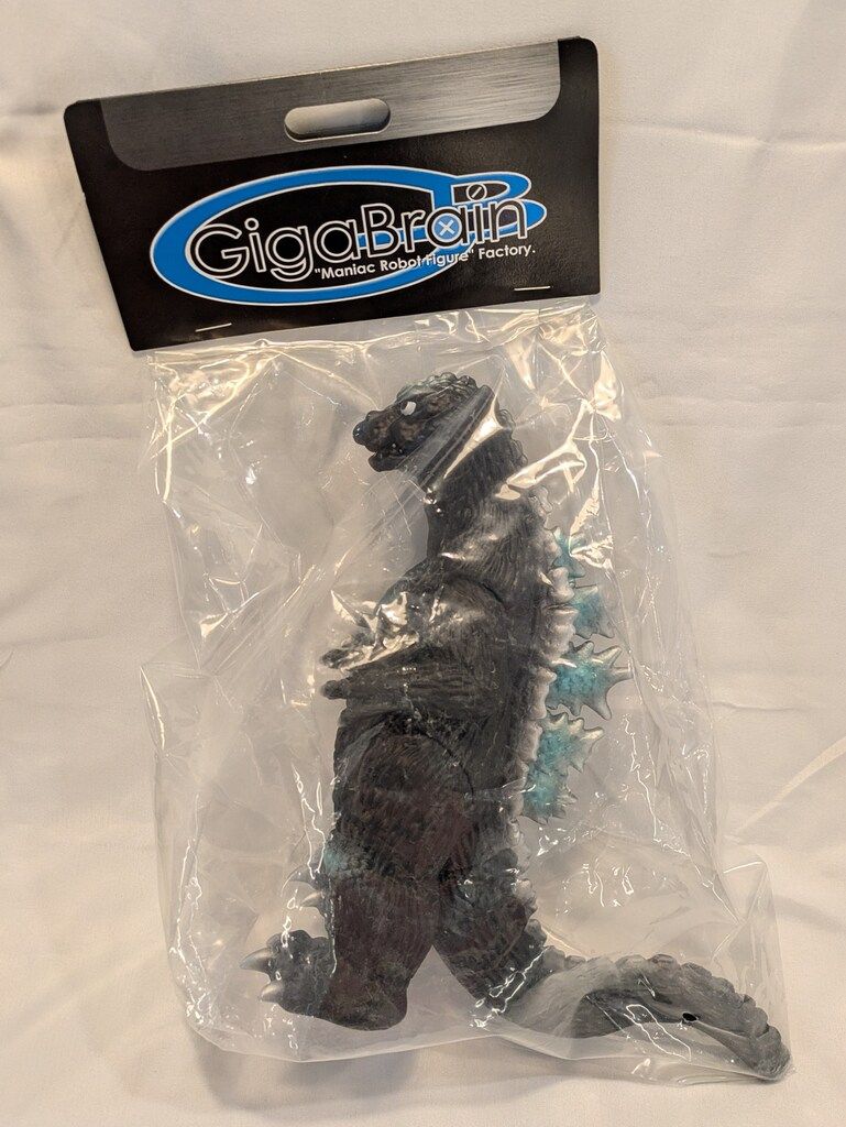 注文 ギガブレイン モスゴジ(黒成型/背びれ青銀塗装/目黒銀)