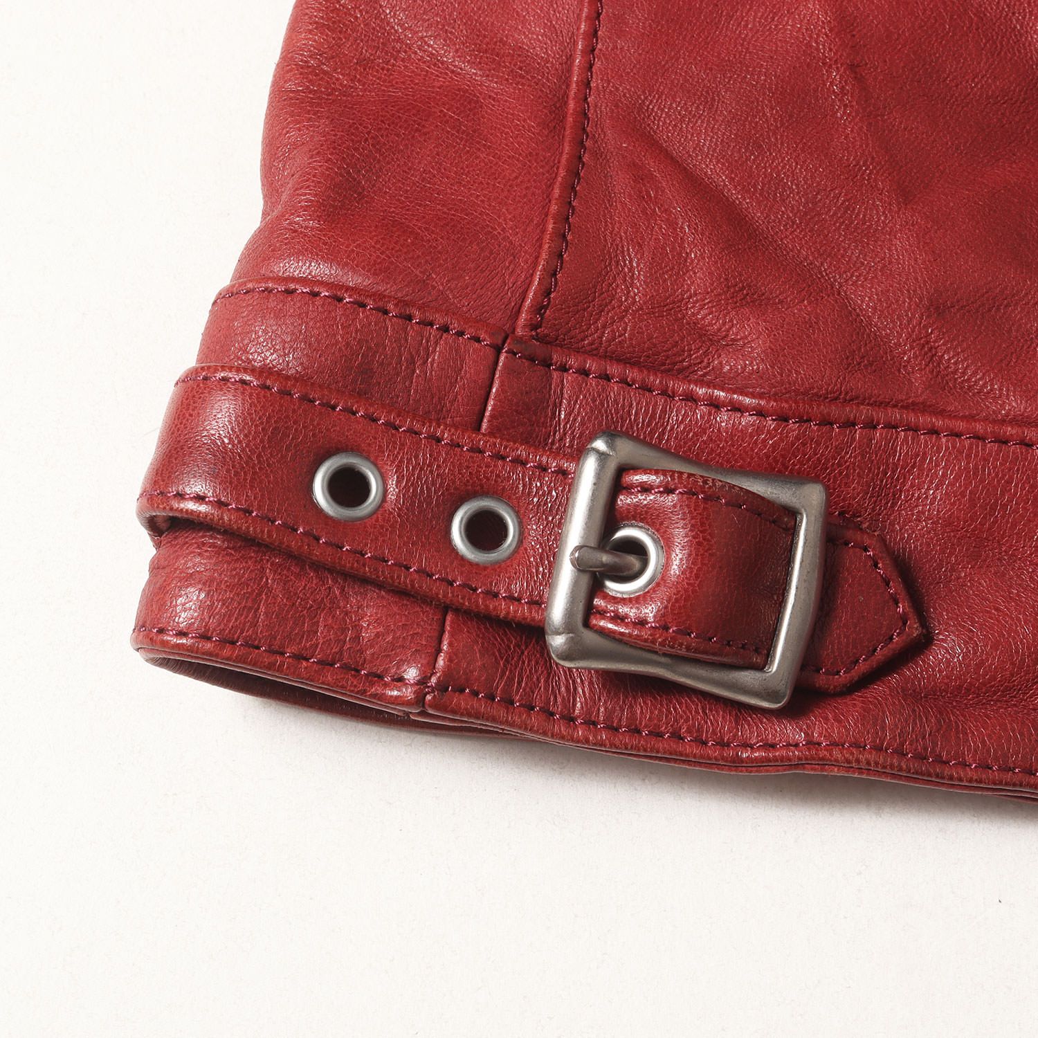 ヒステリックグラマー シングルライダースジャケット 羊革 0263LB01 赤 ヒステリックグラマー シングルライダースジャケット 羊革 0263LB01 赤