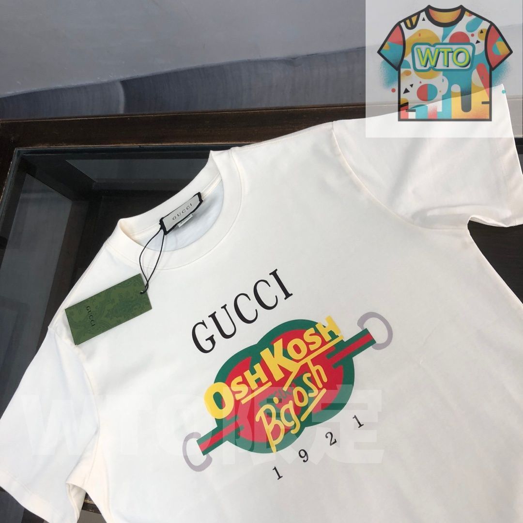 WTO通販 GUCCI 春夏カップルTシャツ ブラック ベージュ WTO輸入 SGB 04
