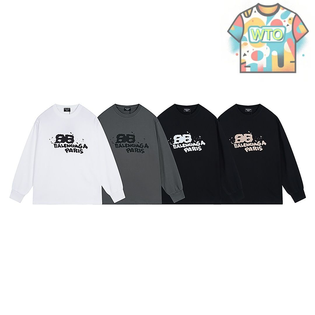 WTO通販 Balenciaga グラフィティプリント ロングスリーブTシャツ -WTO輸入-YIU82