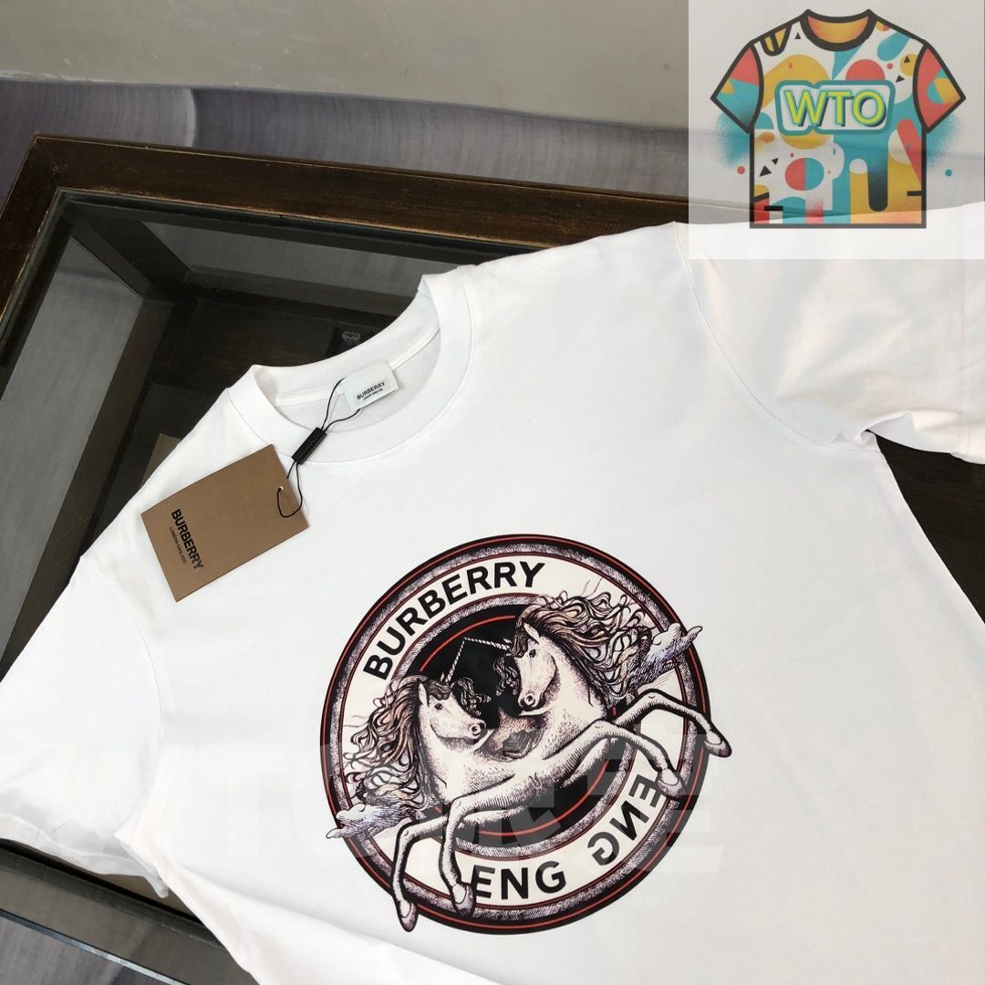  WTO通販 Burberry 春夏 ロゴプリントTシャツ WTO輸入 XOM 36 Tシャツ アパレル キャラクターグッズ