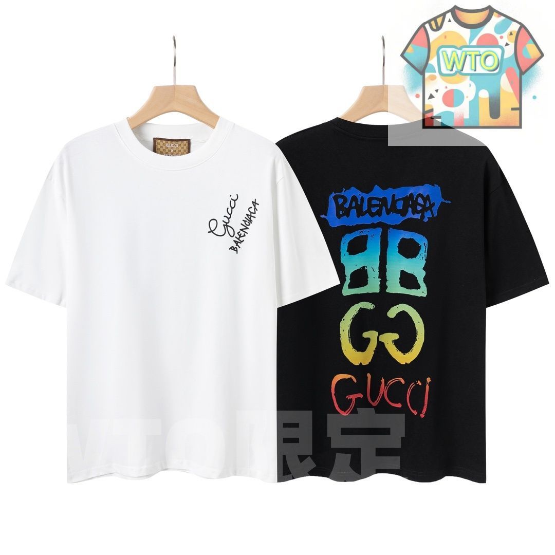 WTO通販 GUCCI × BALENCIAGA コラボ グラフィティプリントTシャツ -WTO輸入-LIA10