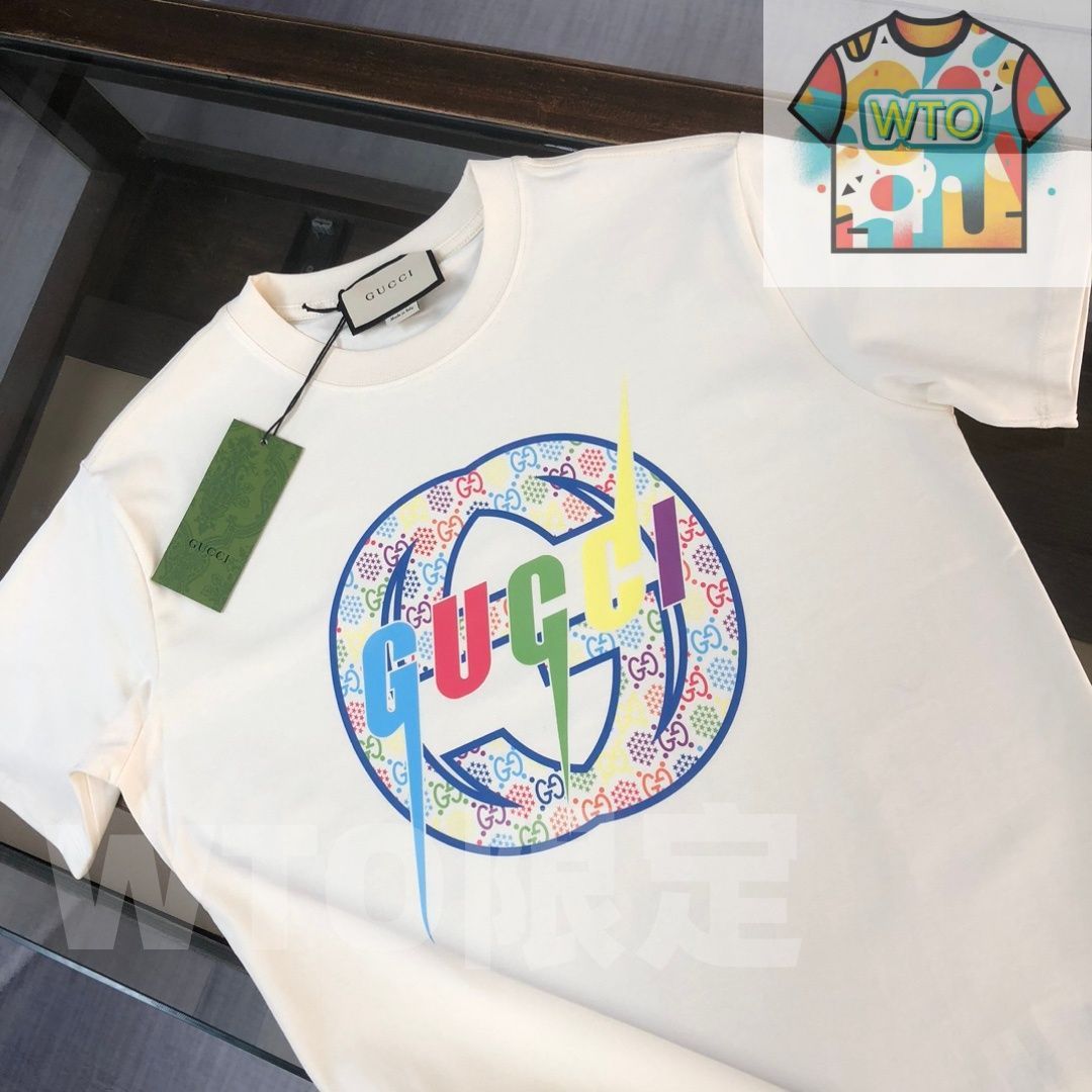  WTO通販 GUCCI 春夏 ロゴプリントTシャツ WTO輸入 EFT 01 Tシャツ アパレル キャラクターグッズ