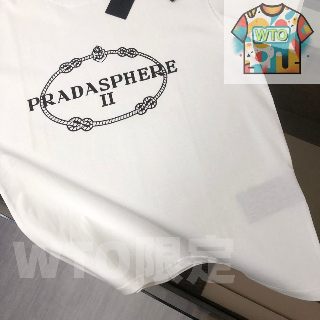  WTO通販 PRADA 春夏 ロゴプリントTシャツ WTO輸入 XFL 29 Tシャツ アパレル キャラクターグッズ