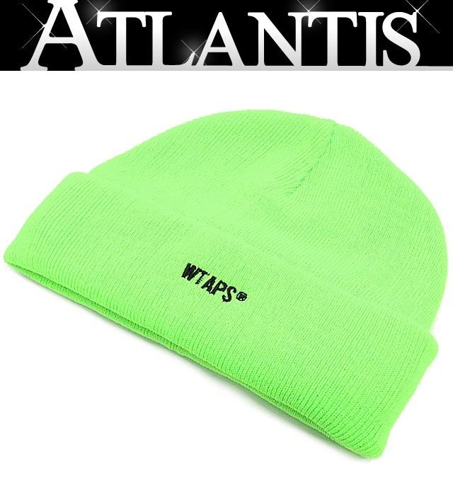 広尾店】美品 ダブルタップス WTAPS ロゴ刺繍 ビーニー ニットキャップ