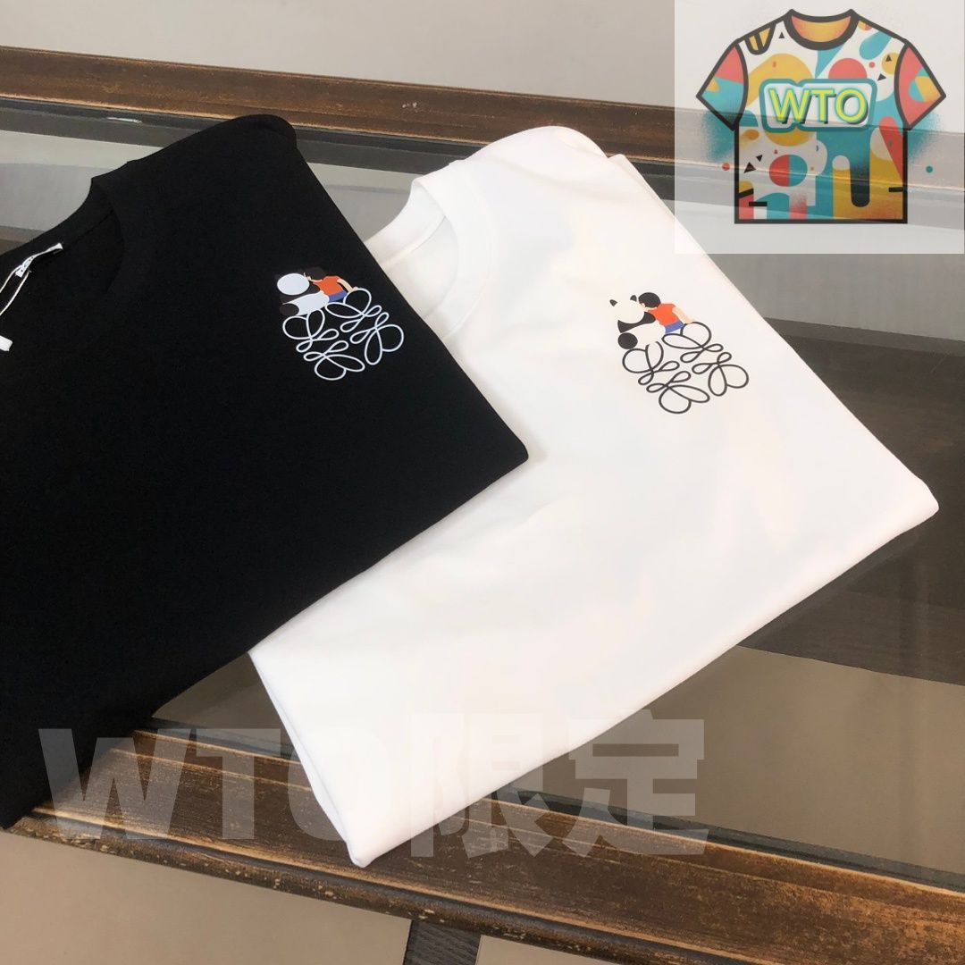 WTO通販 LOEWE クルーネックTシャツ 高品質コットンで快適な着心地 WTO輸入 GDV 79